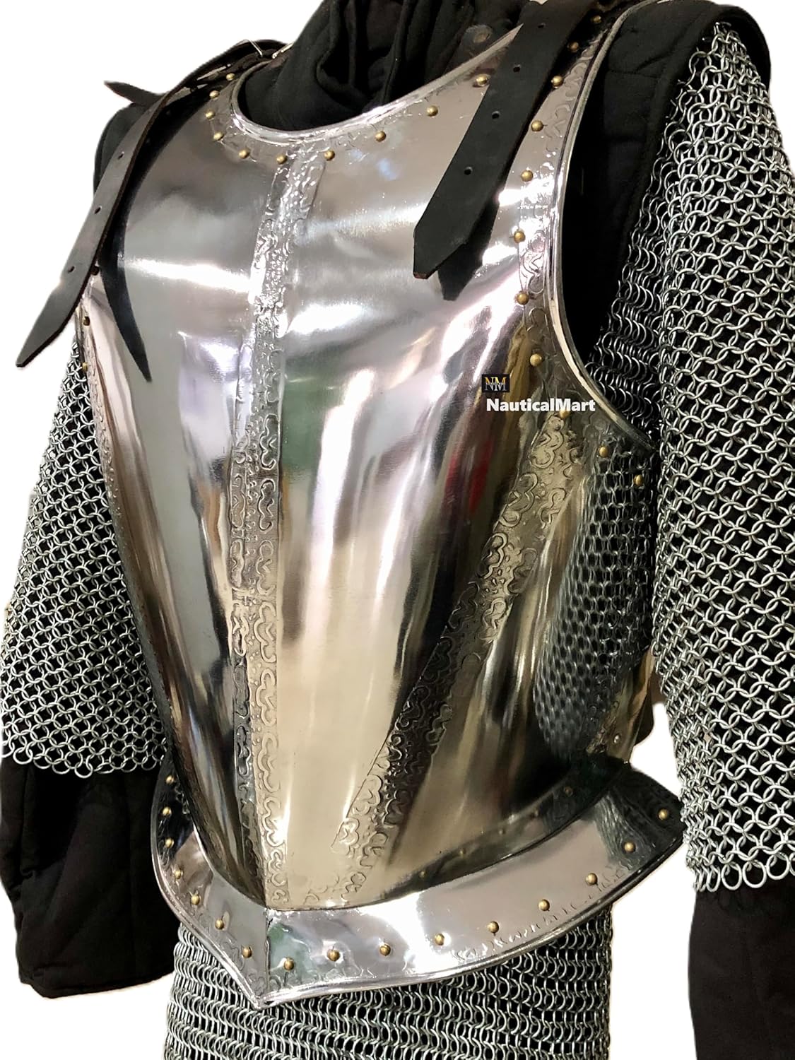 NauticalMart Medieval Kings Breastplate Knight Armor Warrior Body Jacket Breastplate Replica Christmas Costume Hallowen Costume