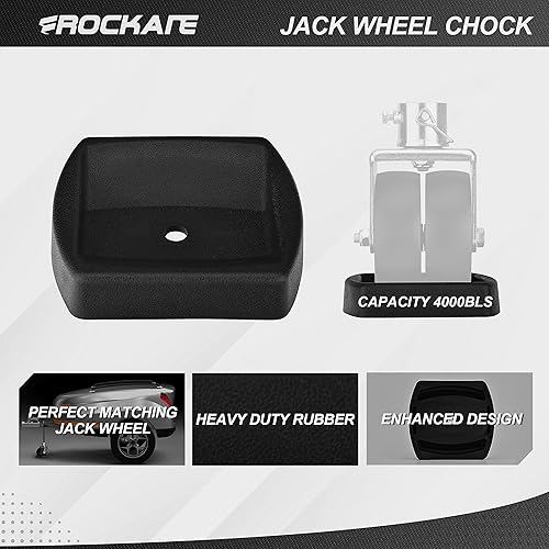 Miniatura 4 de Rockane Muelle de rueda de doble remolque  Caucho reforzado resistente para lanchas, remolques, caravanas, remolques, cuñas de rueda (rueda doble)