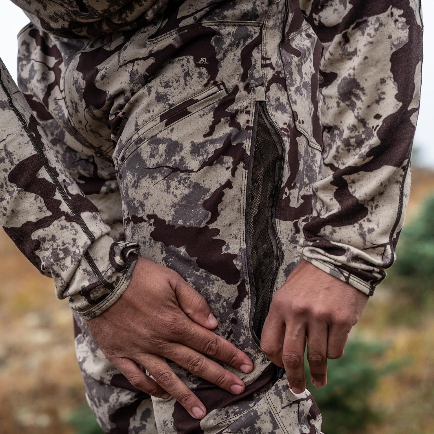 First Lite Men’s 308 Pant - Men’s Outdoor Stretch Camo Hunting Pants with Hip Vents, Year Round Lightweight Hunting Gear - Image 4