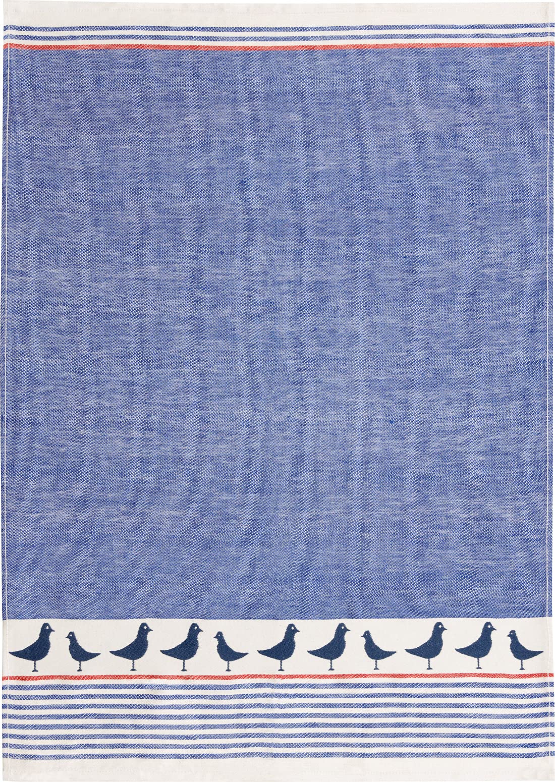 Kracht Seit 1810 Blue Kracht Half-Linen Tea Towel Jacquard North Sea Navy Size Approx. 50 X 70 Cm