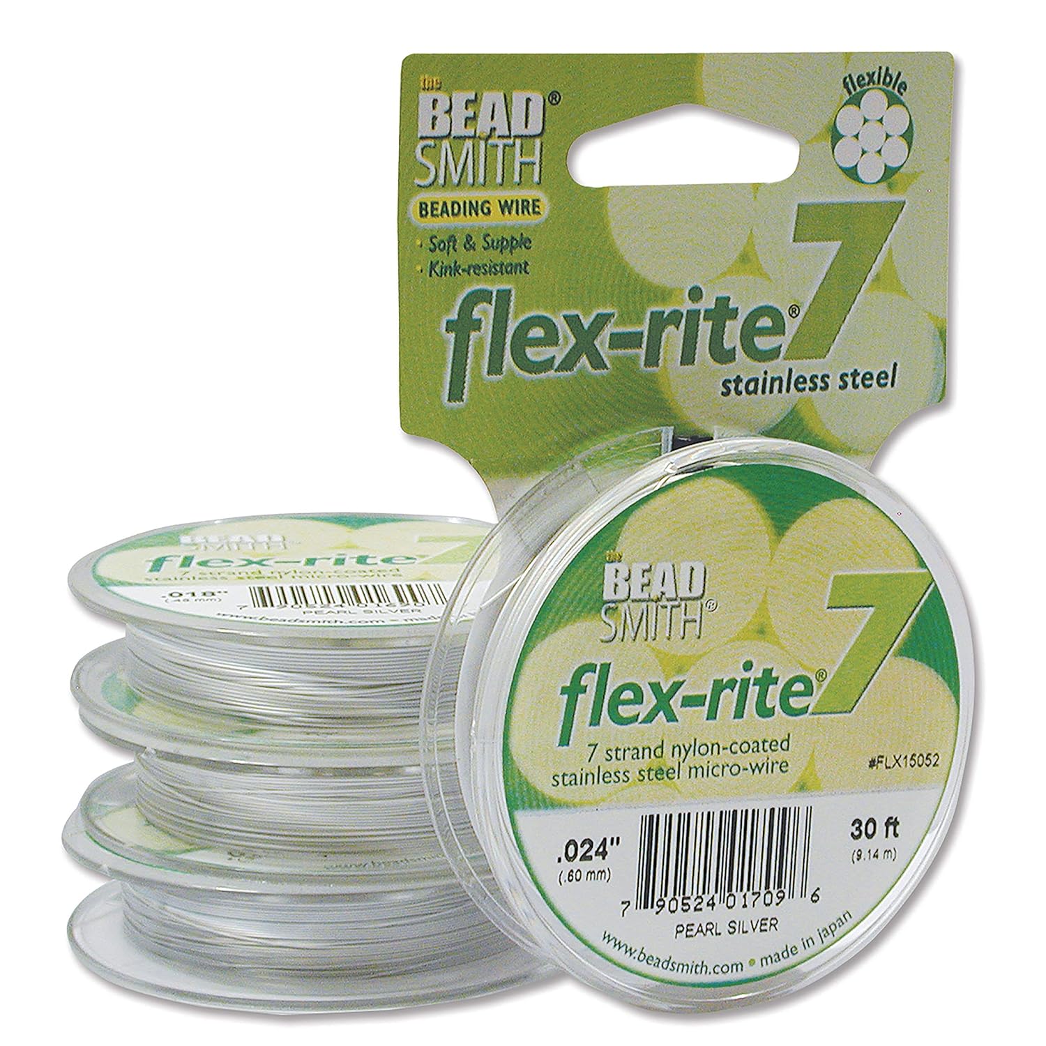 Amazon.com: The Beadsmith Flex-Rite 7 Strand Nylon Coated, Stainless ...