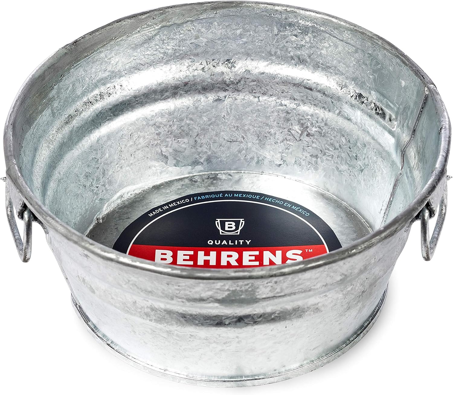 Behrens, Silver 102LFT 2 Qt. Hot Dipped Steel Low Flat Tub, 2 Quart : Everything Else