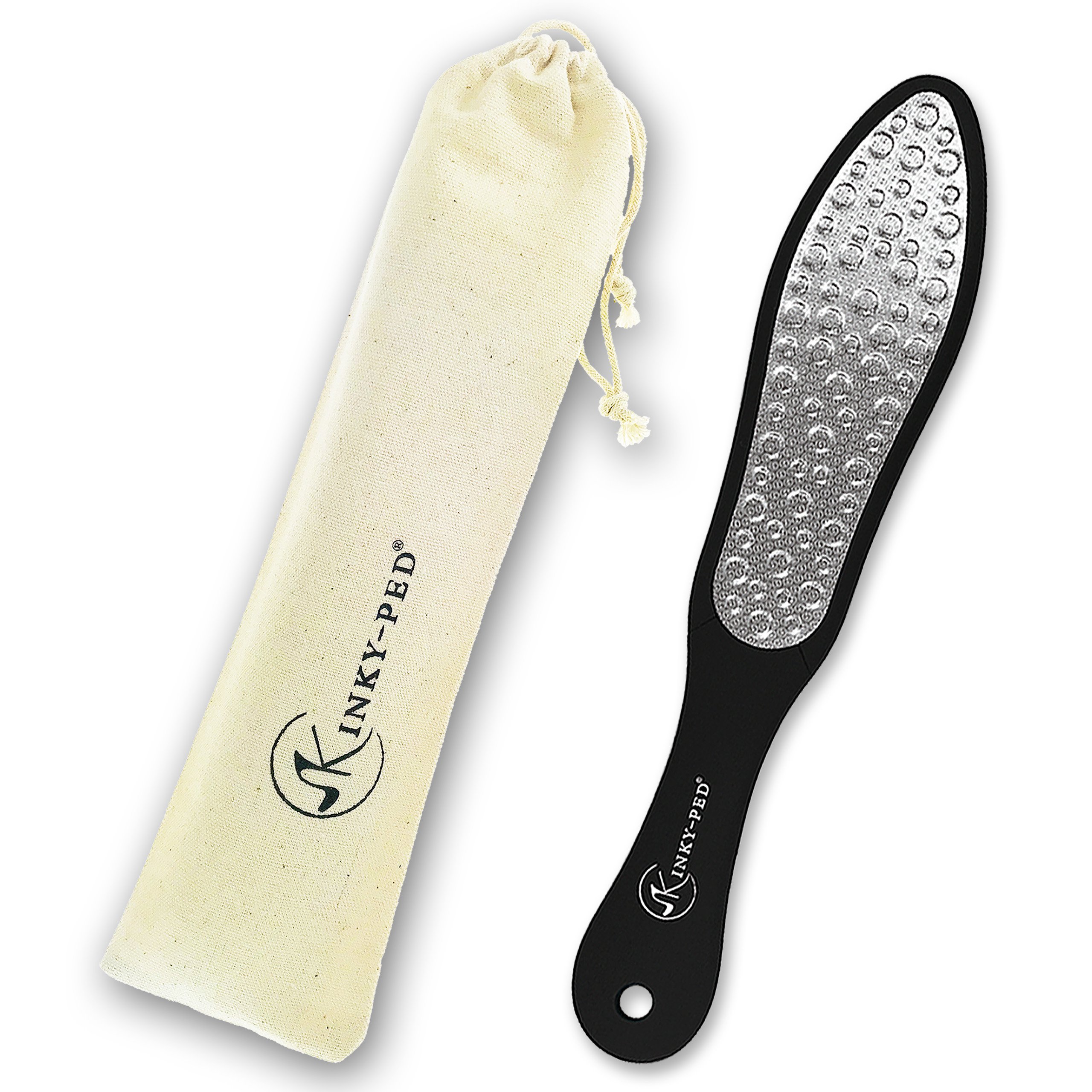 KINKY-PED Laser-Cut Foot File, Double Sided Stainless Steel, High Quality Foot Rasp