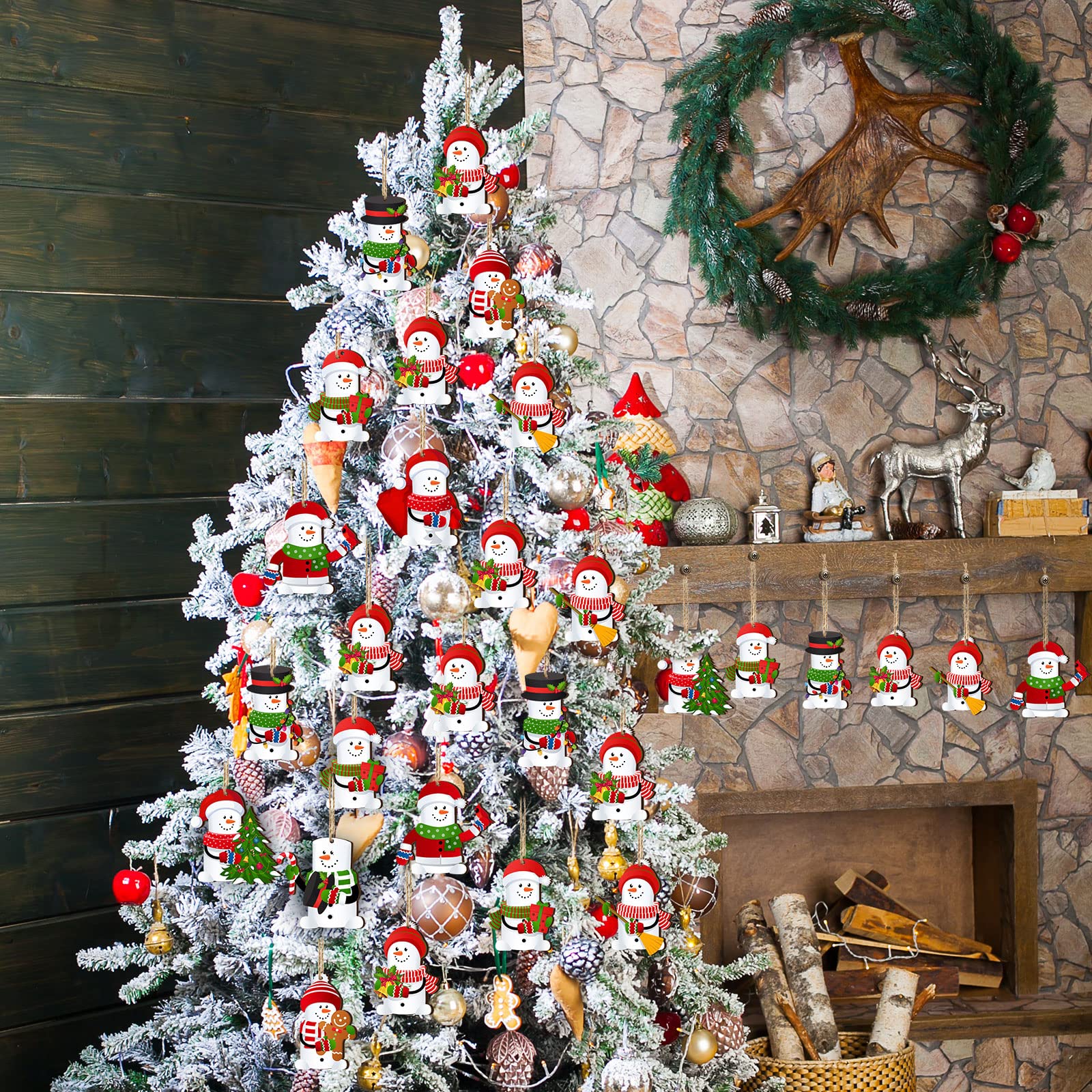 Amazon.co.jp: 36ピース かわいいスノーマン クリスマスツリー