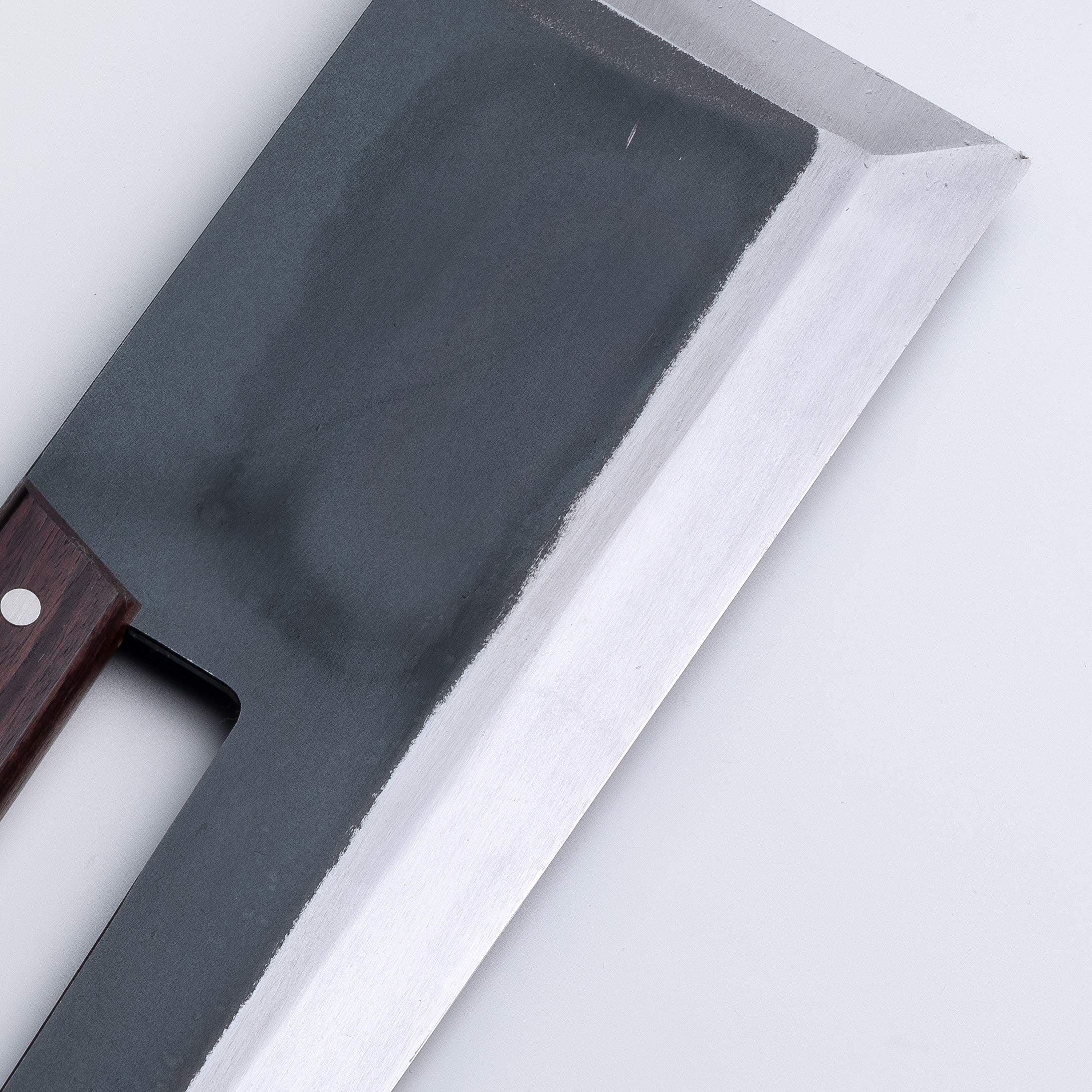 麺切り包丁 Amazon｜越前数馬作 本職用鍛造そば切 360mm 白二多層鋼 檜割柄