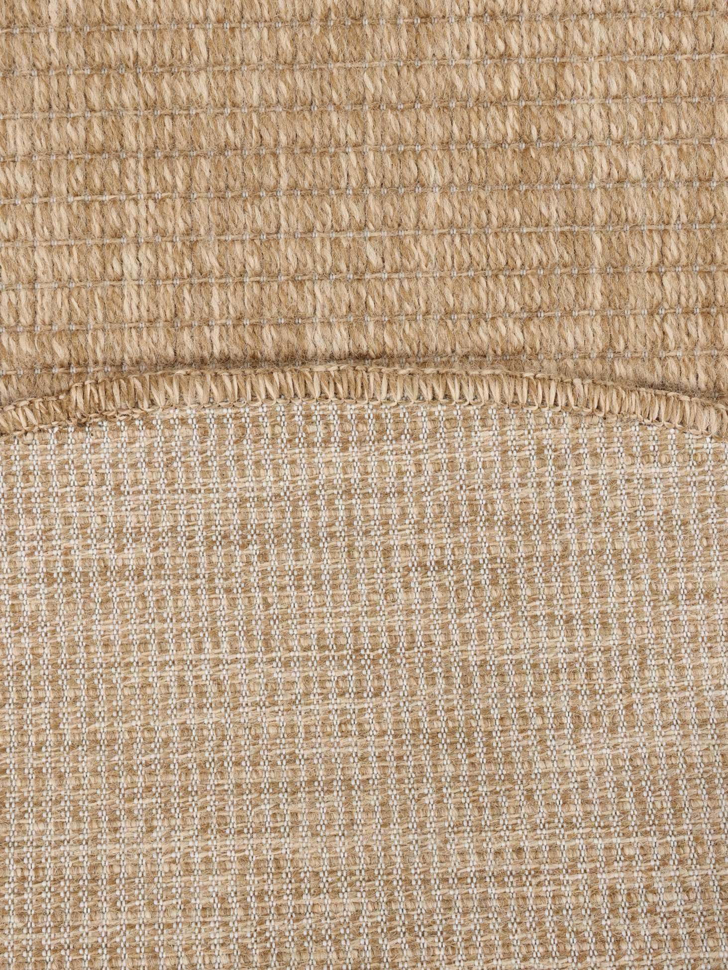 RugVista Jutte Alfombra Interior y Exterior, Redondo, Ø 100 cm, Beige | Modernas, Pelo medio, Lavado a mano, Oeko-Tex 100, Resistente a los rayos UV, Cocina, Pasillo, Patio