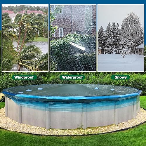 Miniatura 4 de Watayo Sello de cubierta de piscina de invierno de 1200 pies para piscinas sobre el suelo, buena estanqueidad al aire, envoltura de sello de
