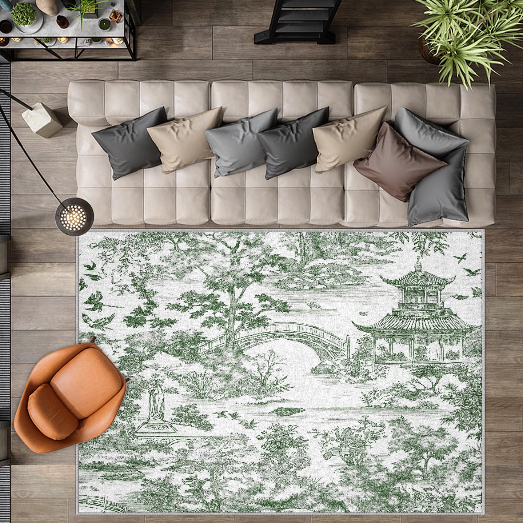 Tapis de chambre vintage français doux à poils courts 160x230