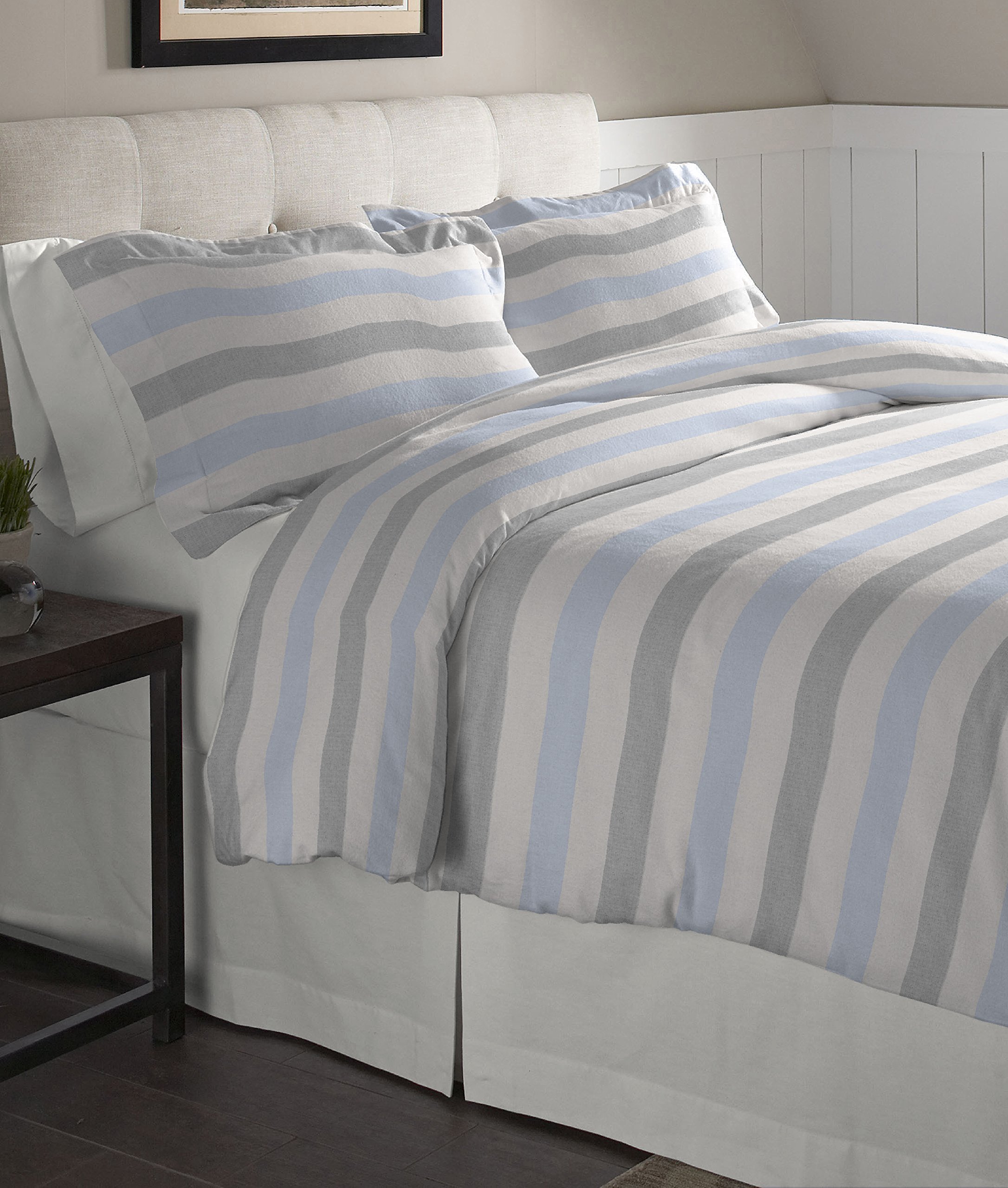 Pointehaven Flannel Oversized Duvet Set, Twin, Savannah