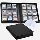9-Pocket Toploader Binder, Clovecat Premium Card Book， Holds 252 Trading Card with 20 Removable Top-loader Sleeves，PU Card Holder Folders,Card Album for MTG, TCG, Yugioh, Game & Sports Cards(Black)