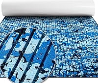 Vista 15 de FOCEAN Pisos para lancha de espuma de etilvinilacetato, cubierta de lancha, piso marino camuflado, autoadhesivo, alfombrillas marinas para lanchas