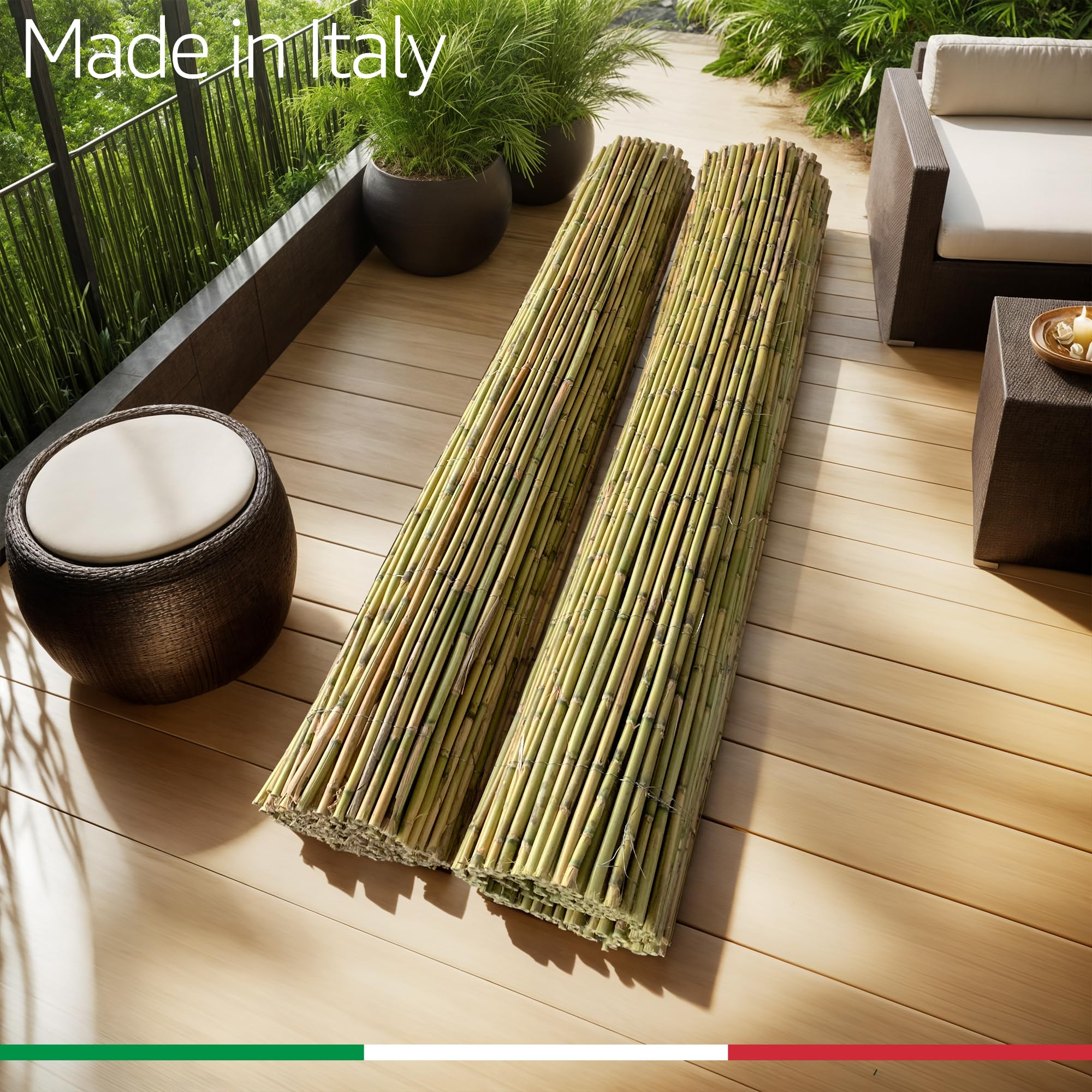 Sicignano | Canne Italia Arella in Bamboo Naturale 2x3 Metri, Ideale per Recinzioni Separè Coperture Spazi Privacy, Casa Giardino Mare Spiaggia, Utili per Creare Ombra