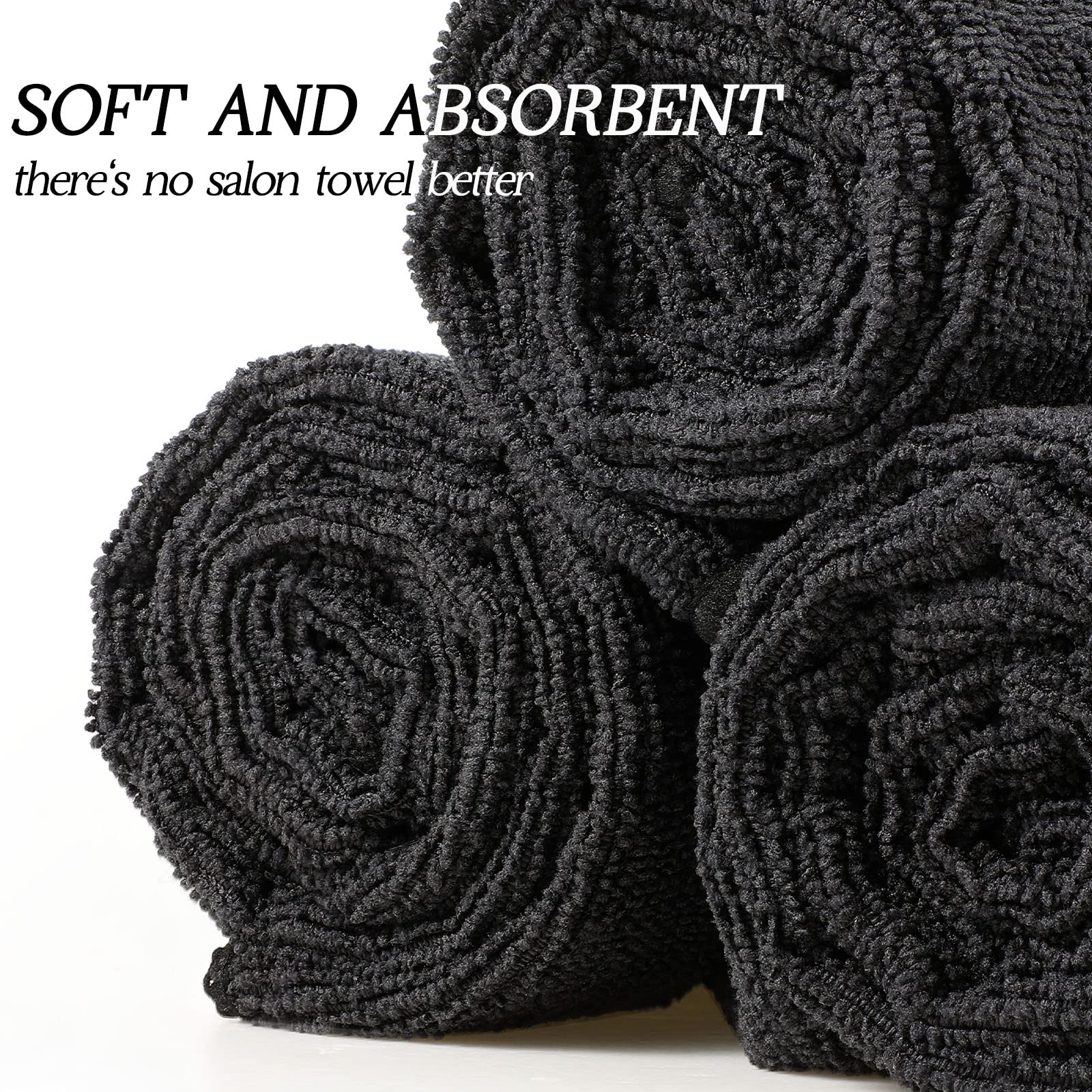 Paquete de 48 toallas de salón a prueba de blanqueador, toallas absorbentes de microfibra, resistentes a la decoloración, toallas de mano de secado rápido, toallas de mano a granel para gimnasio,