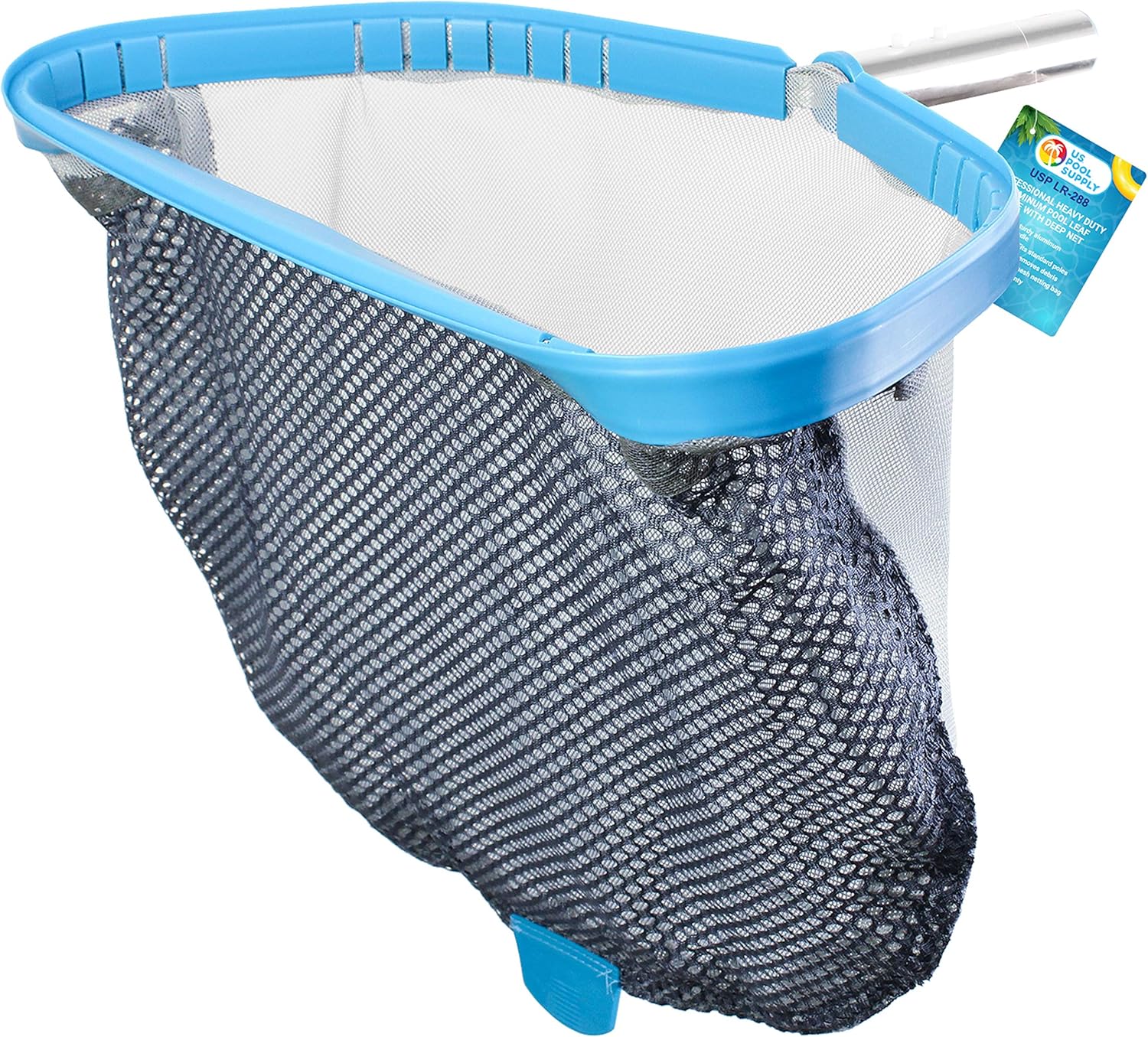 U.S. Pool Supply Professional Heavy Duty 18" Swimming Pool Leaf Skimmer Rake with Deep Double-Stitched Net Bag - Strong Aluminum Frame for Faster Cleaning & Easier Debris Pickup and Removal : Patio, Lawn & Garden