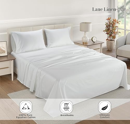 Miniatura 5 de LANE LINEN Sábanas divididas tamaño King, 1200 hilos, 100% algodón egipcio, juego de sábanas para cama dividida tamaño King, juego de sábanas de 5