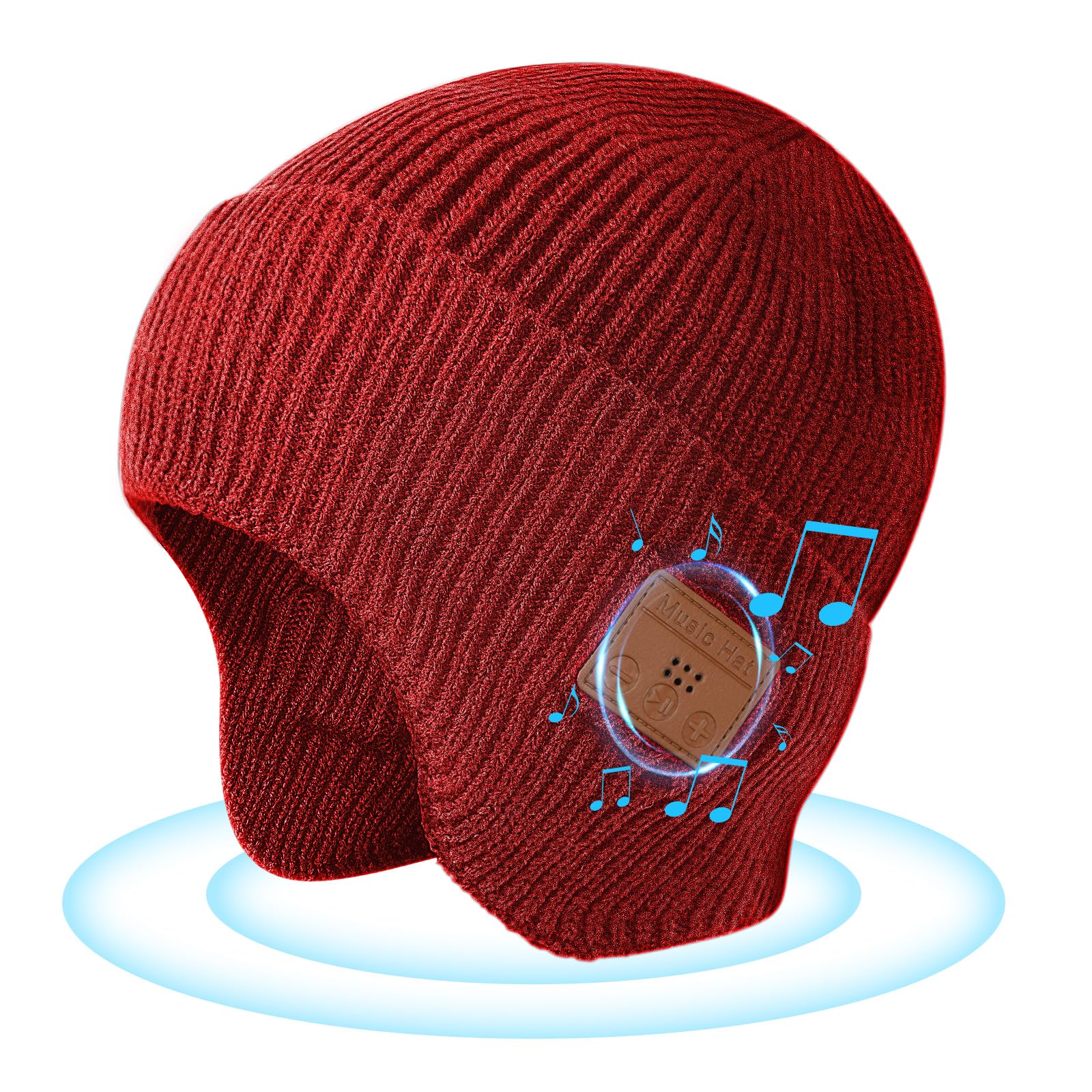 Bluetooth Beanie for Men Women, HD Stereo Sound Beanie with Headphones, Unique Tech Gifts for Men Husband Him Teen