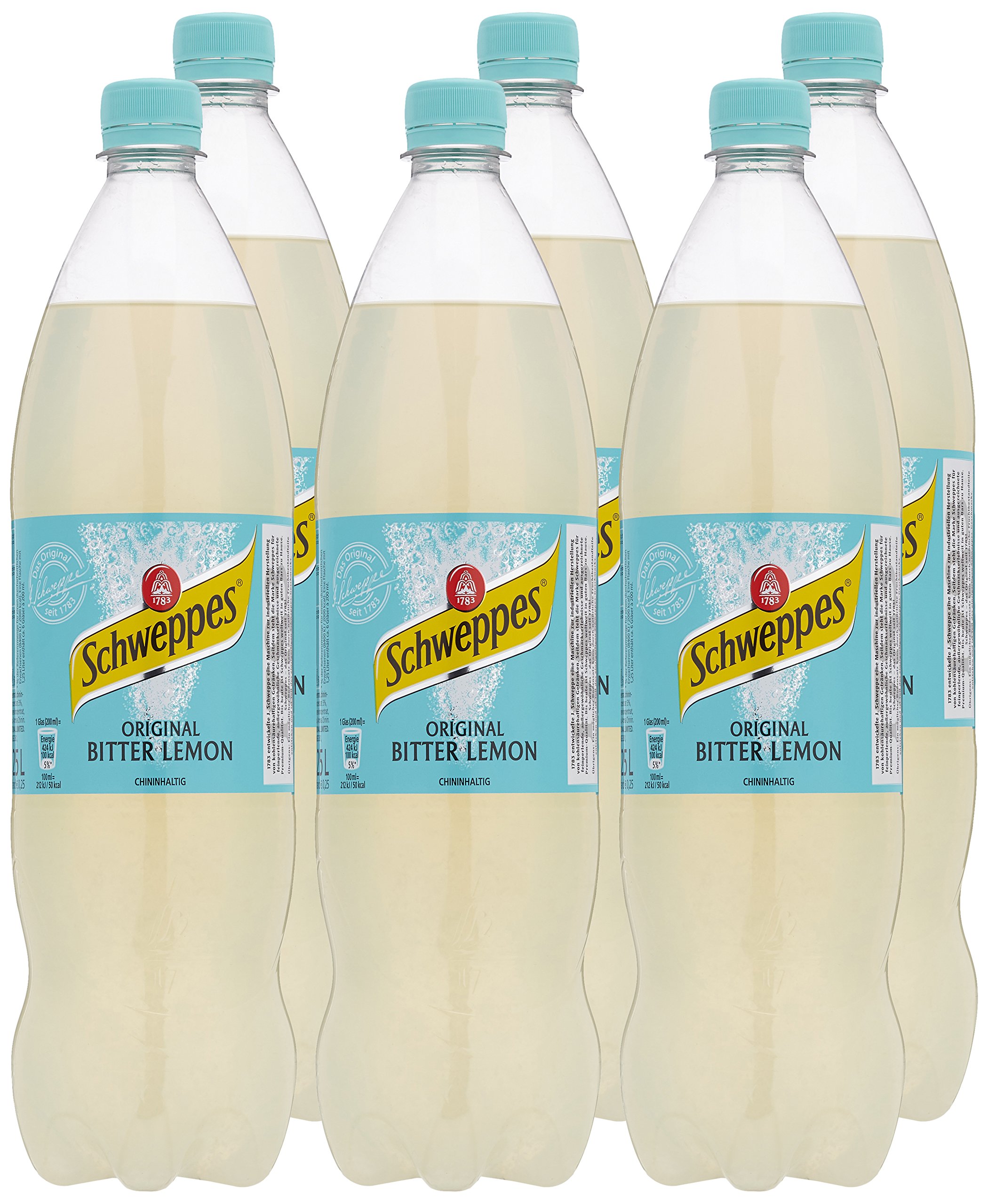 Schweppes Bitter Lemon 6er Pack EINWEG 6 x 1.25 l