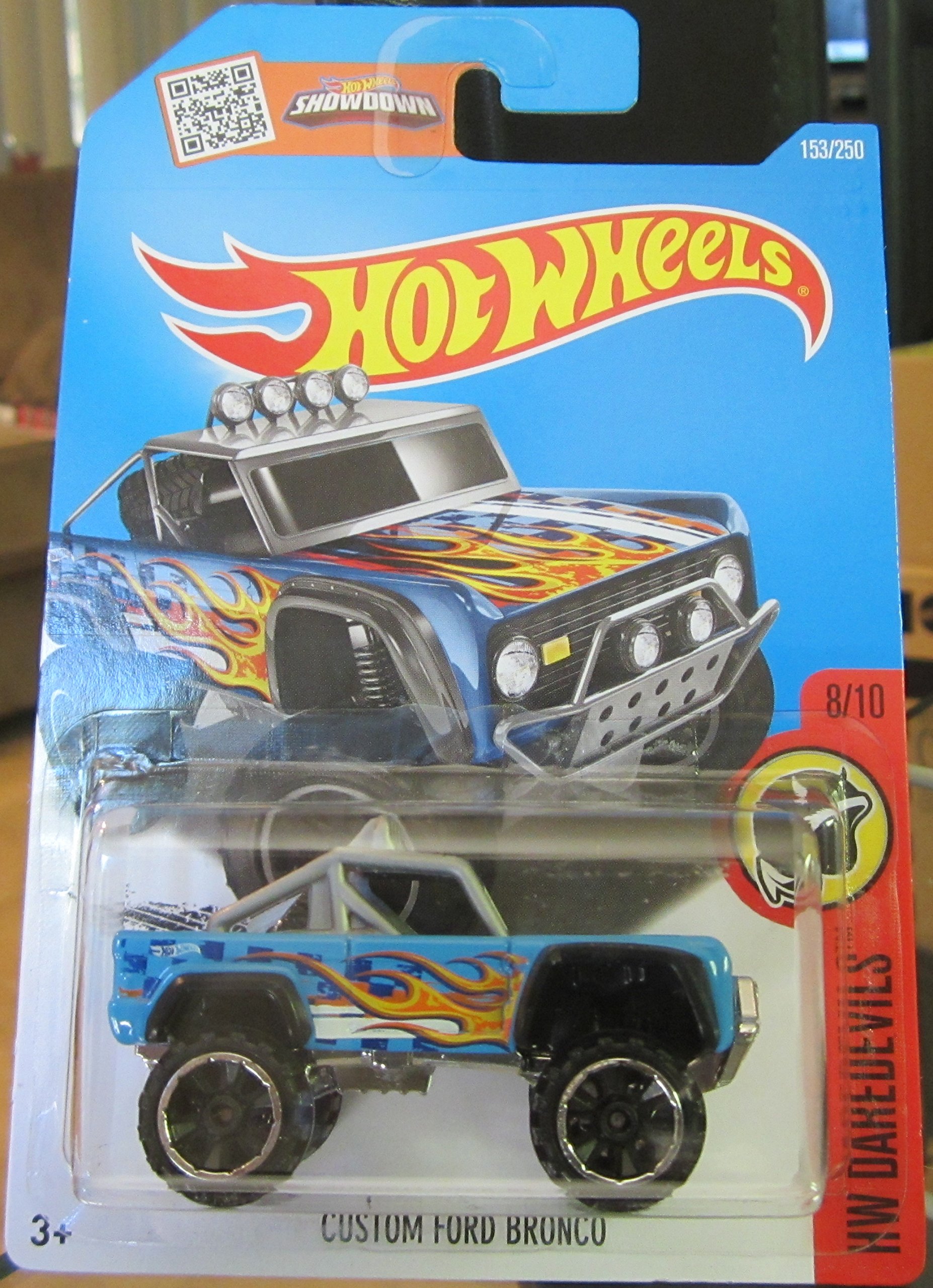 FordBlue Custom Bronco Hot Wheels 2016 Hw Daredevils Series #8/10 1:64 Scale Collectible Die Cast Metal Toy Car...