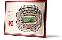 Vista 60 de YouTheFan NCAA Oklahoma Sooners - Arte de pared 3D de 5 capas con vista al estadio, Gaylord Family Oklahoma Memorial Stadium, 13.00 x 17.00 pulgadas