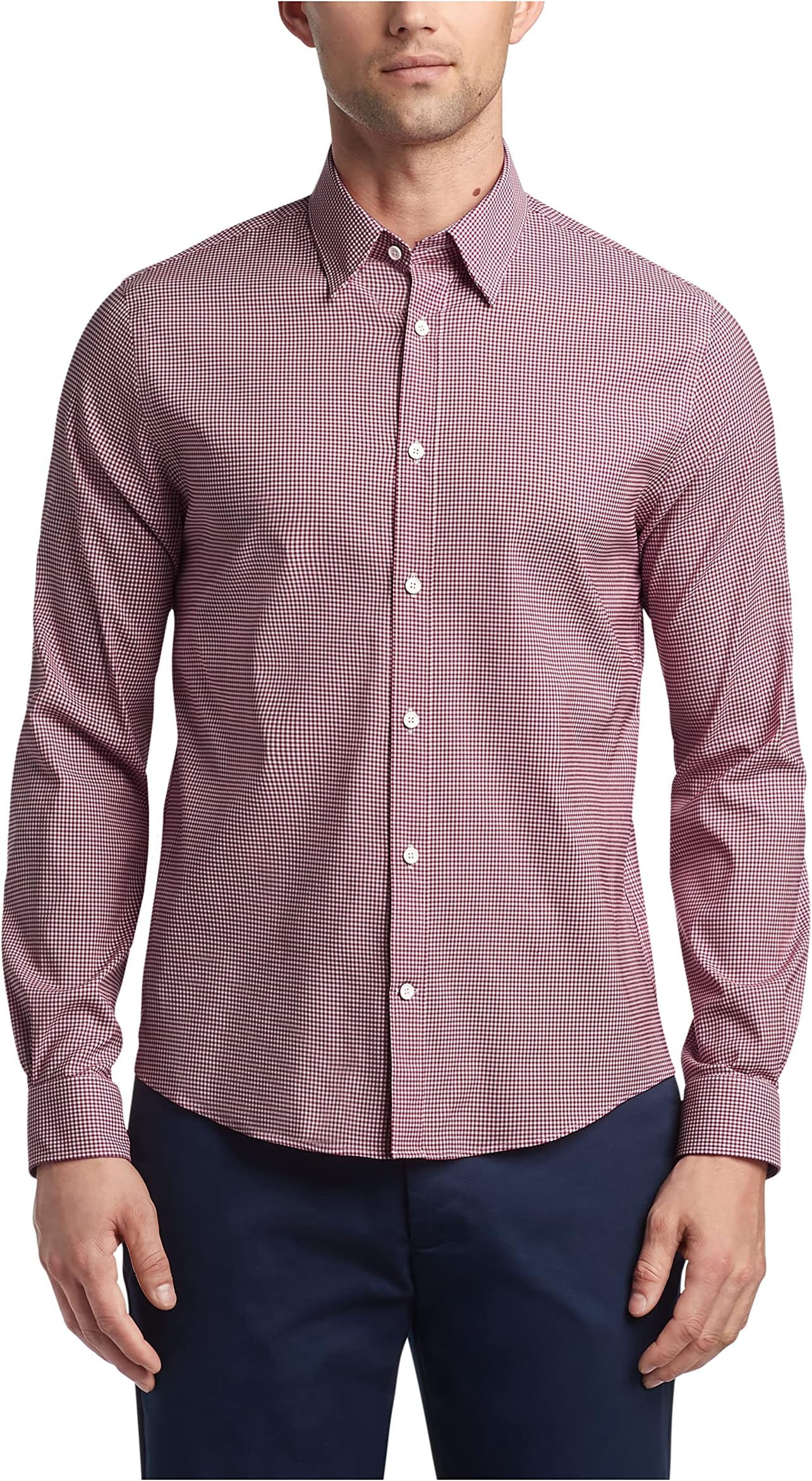 Tommy HilfigerMen's Dress Shirt Athletic Fit Tech Non Iron No-Tuck Stretch