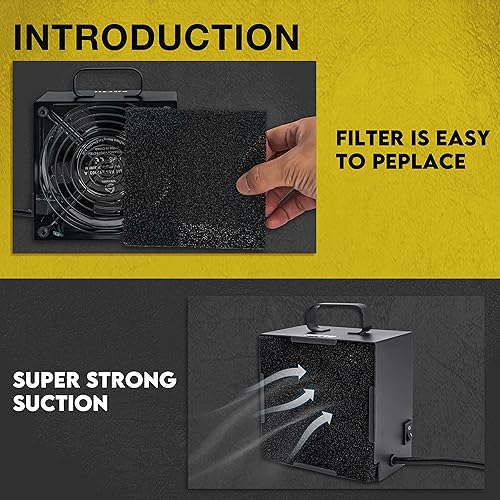 Miniatura 20 de Extractor de humo de soldadura KOTTO. Extractor de humo, para prevención, ventilador de trabajo para estación de soldadura