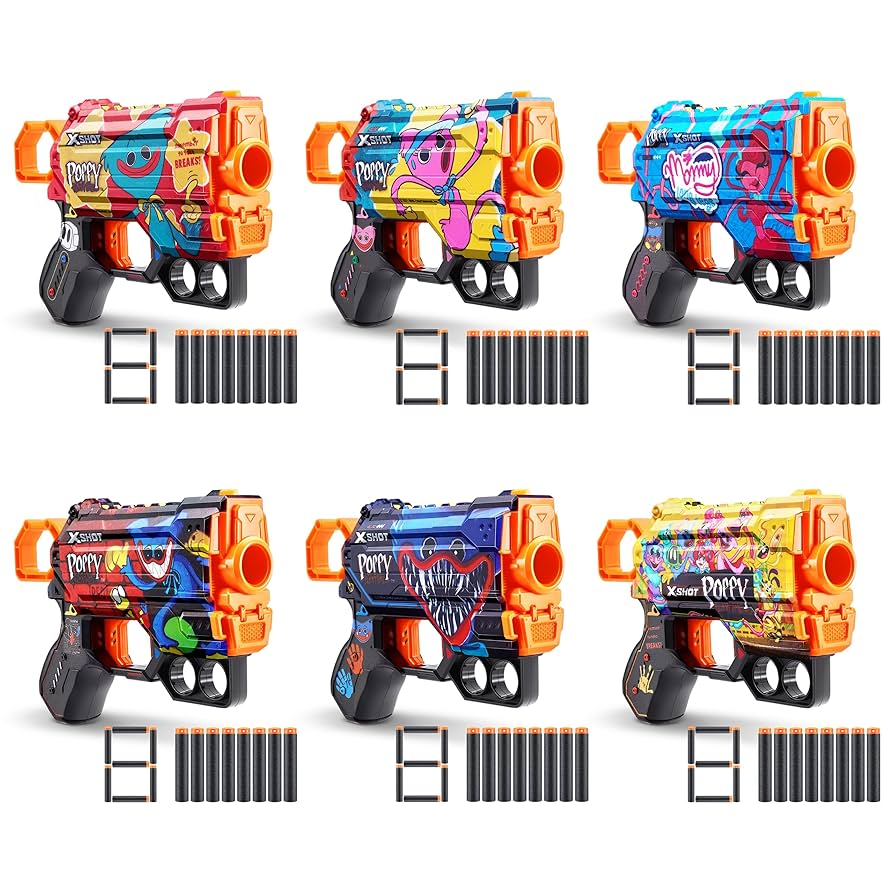 Amazon.co.jp: ZURU X-Shot Skins Menace Poppy Playtime ダーツ