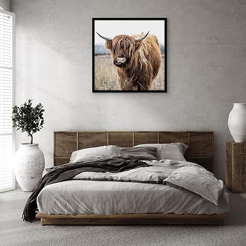 Vista 811 de Americanflat - Marco para póster de 71 x 74 cm con plexiglás pulido, portarretratos negro de madera industrializada, Epic Collection, marco ancho