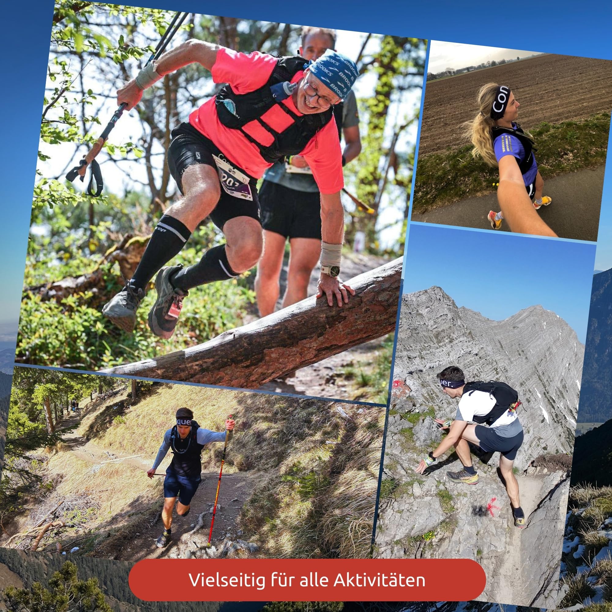 Conquer Laufweste 5L Herren Damen Ultraleichte Trinkweste Trailrunning Joggen Trinkrucksack Soft Flask Fächer Trinkblasen-kompatibel Handytasche Running Vest Marathon