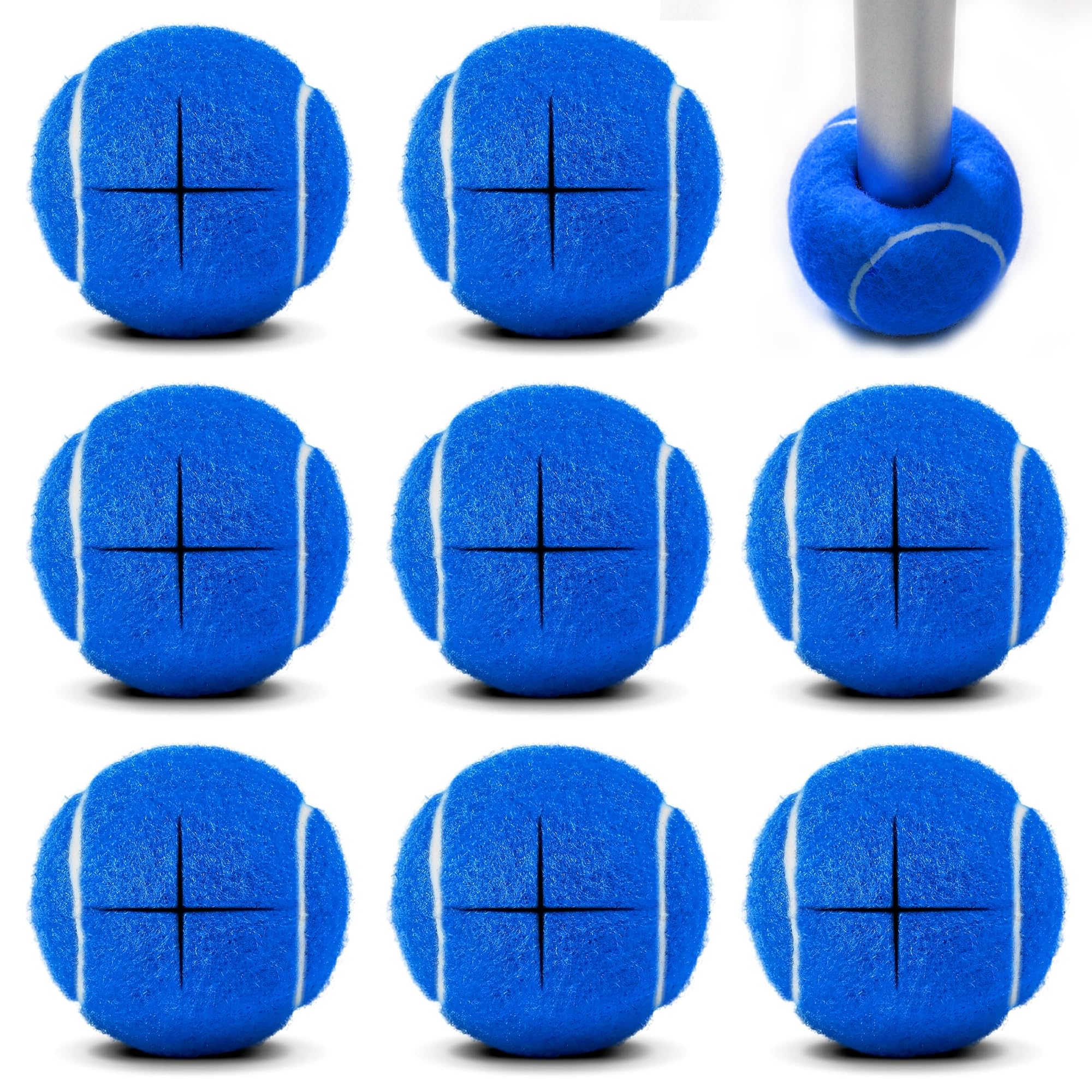 Tennis Ball for Walker Precut, Easy Glide Floor Protection, Pack of 8