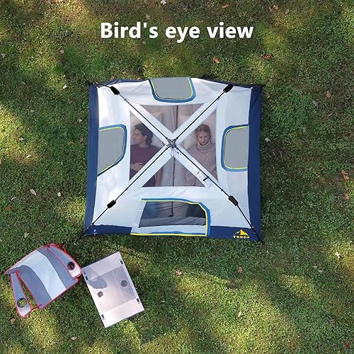 Miniatura 8 de Tienda de campaña para 2-3-4 personas, 60 segundos, fácil instalación rápida, impermeable, pop-up domo, familia, hexágono, deportes al aire libre,