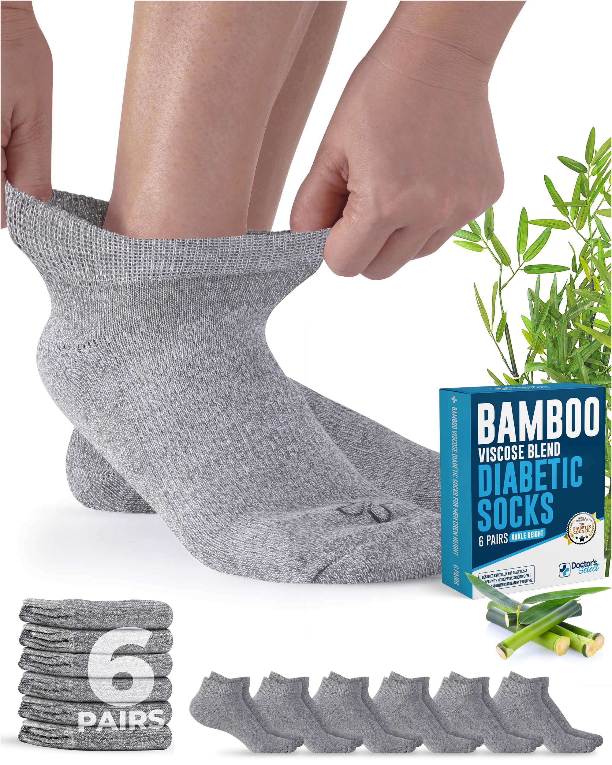 Viscose Bamboo Ankle Diabetic Socks