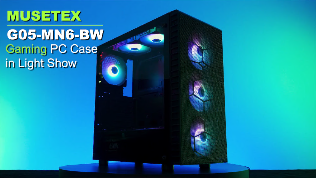 Amazon.com: MUSETEX Mesh ATX Computer Gaming Case pre-Installed 6