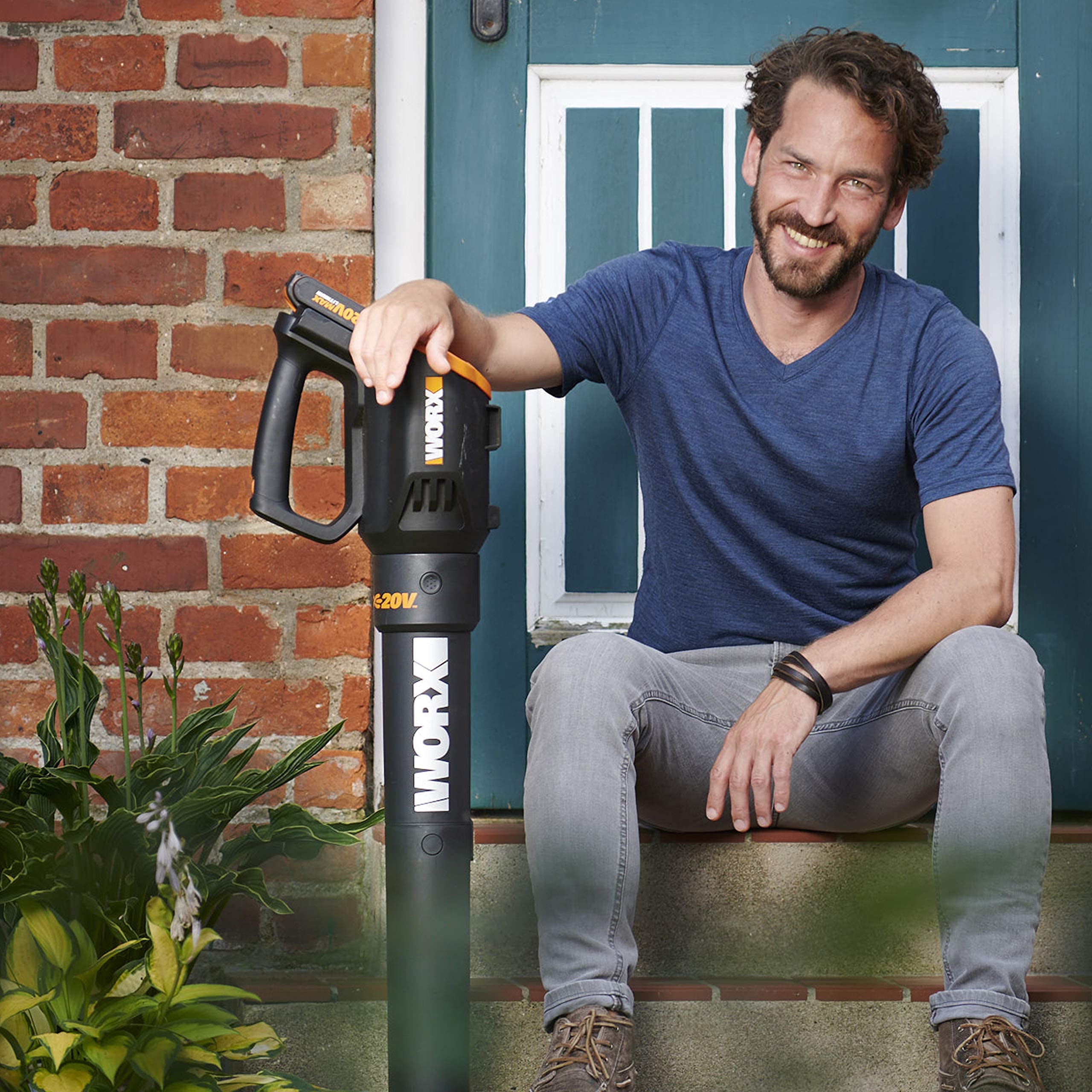 WORX Soplador 20V WORXair | PowerShare | WG547E.9 | No Incluye batería ni Cargador | Soplador Turbine | Ligero y Compacto | Boquilla Hyper-Stream para concentrar el Flujo de Aire