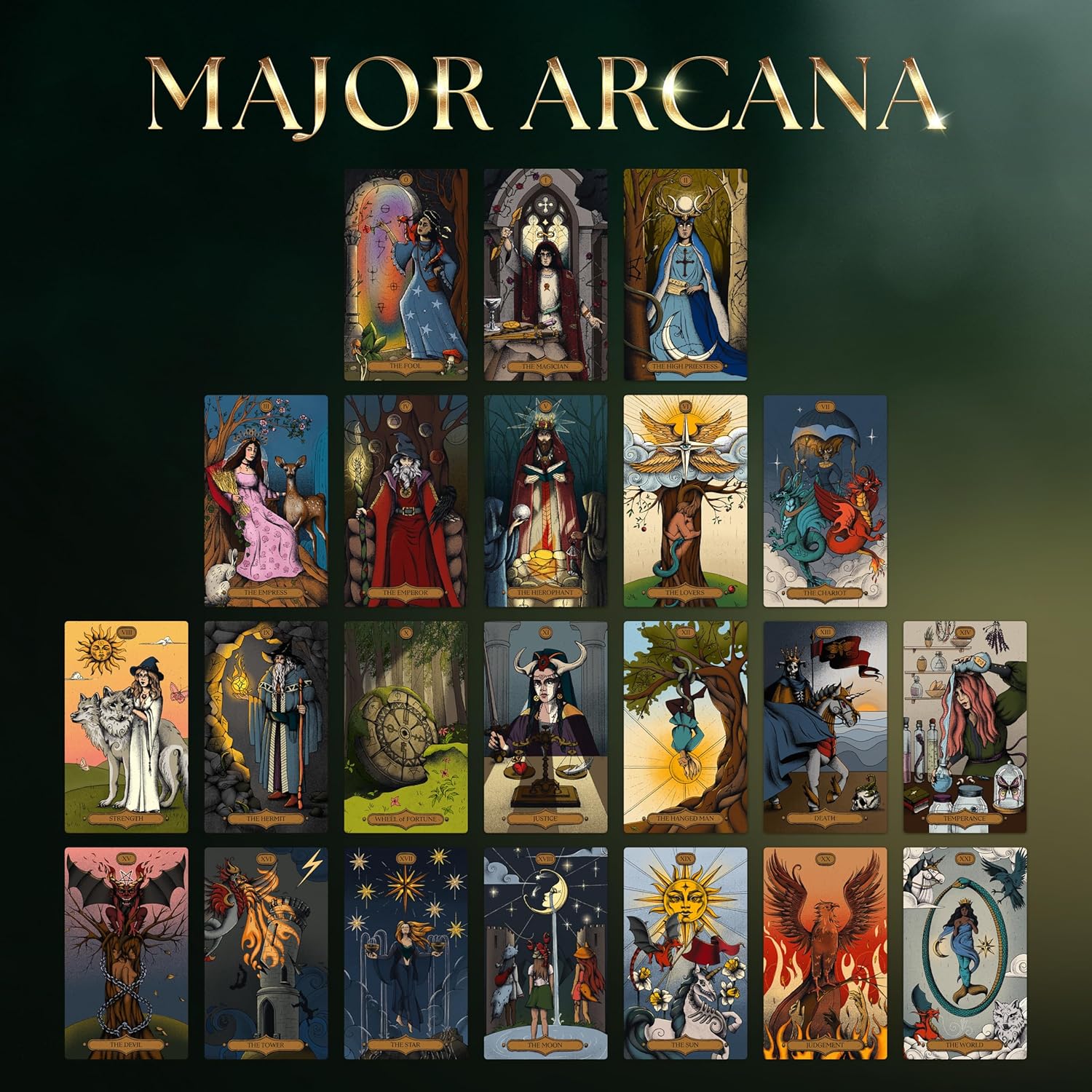 Wyspell Tarot Cards with Guide Book - Sacred Witch Unique Tarot Deck for Beginners - Traditional Symbolism - Beautiful & Modern Tarot Decks - Image 6