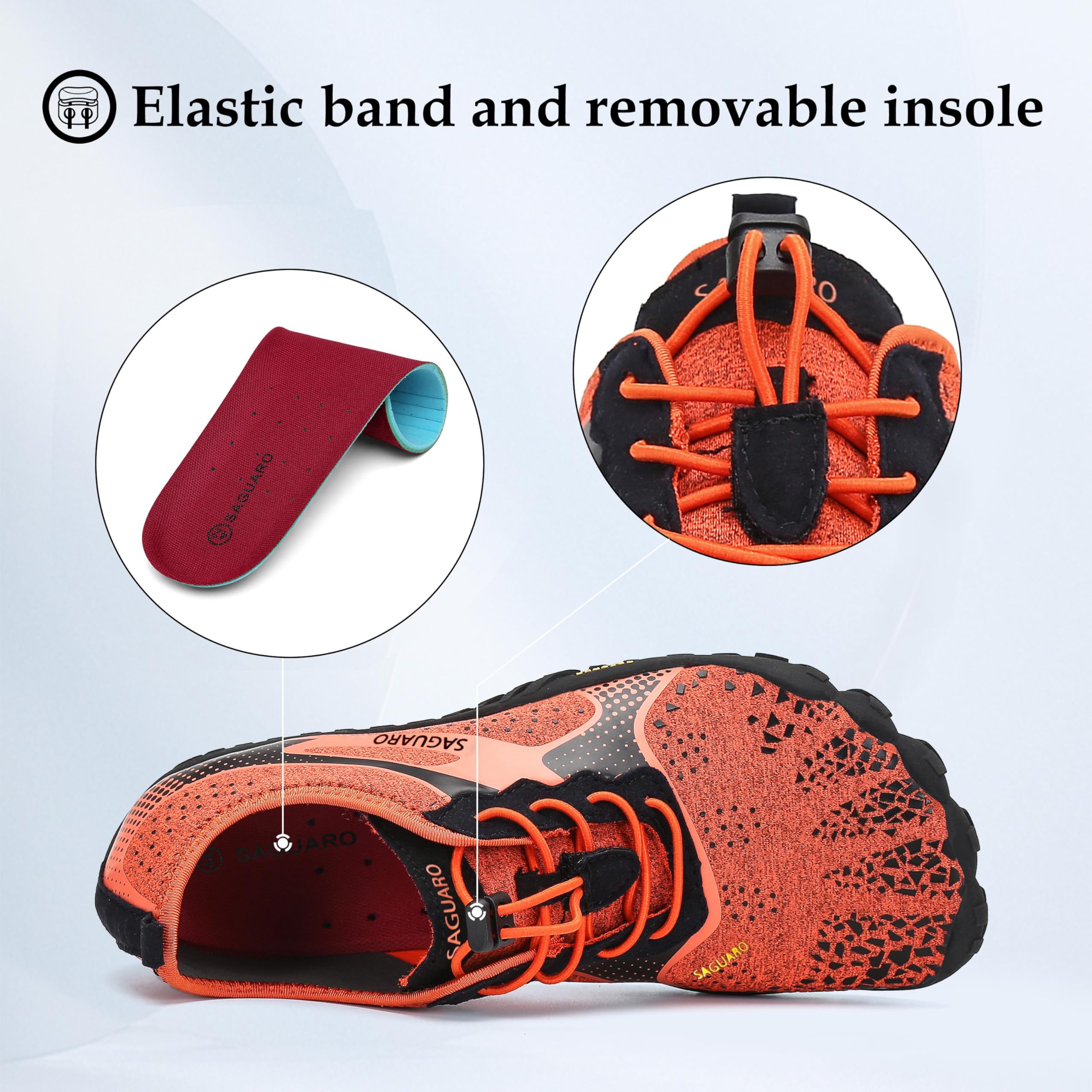 SAGUARO Scarpe Barefoot Minimaliste Uomo Scarpe da Trail Trekking Scarpette da Scoglio