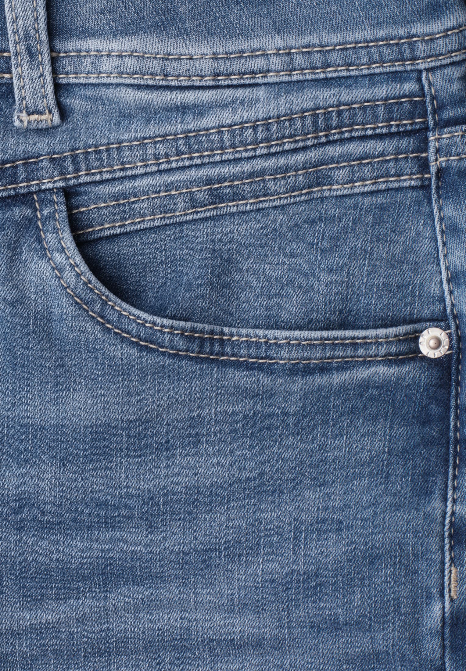 Street One Damen Straight Leg Jeans im Casual Fit mit Turn-Up 3818271
