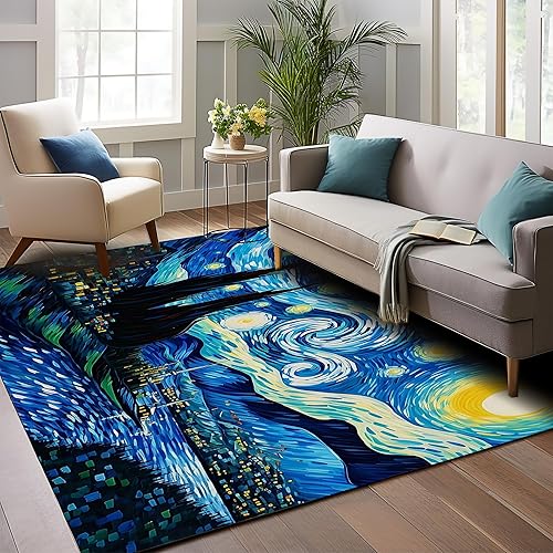 Miniatura 12 de Alfombras de área con diseño de rosa roja abstracta, alfombra de hojas negras de 1,52 x 2,13 m lavable para sala de estar, alfombra Abstracción Rojo