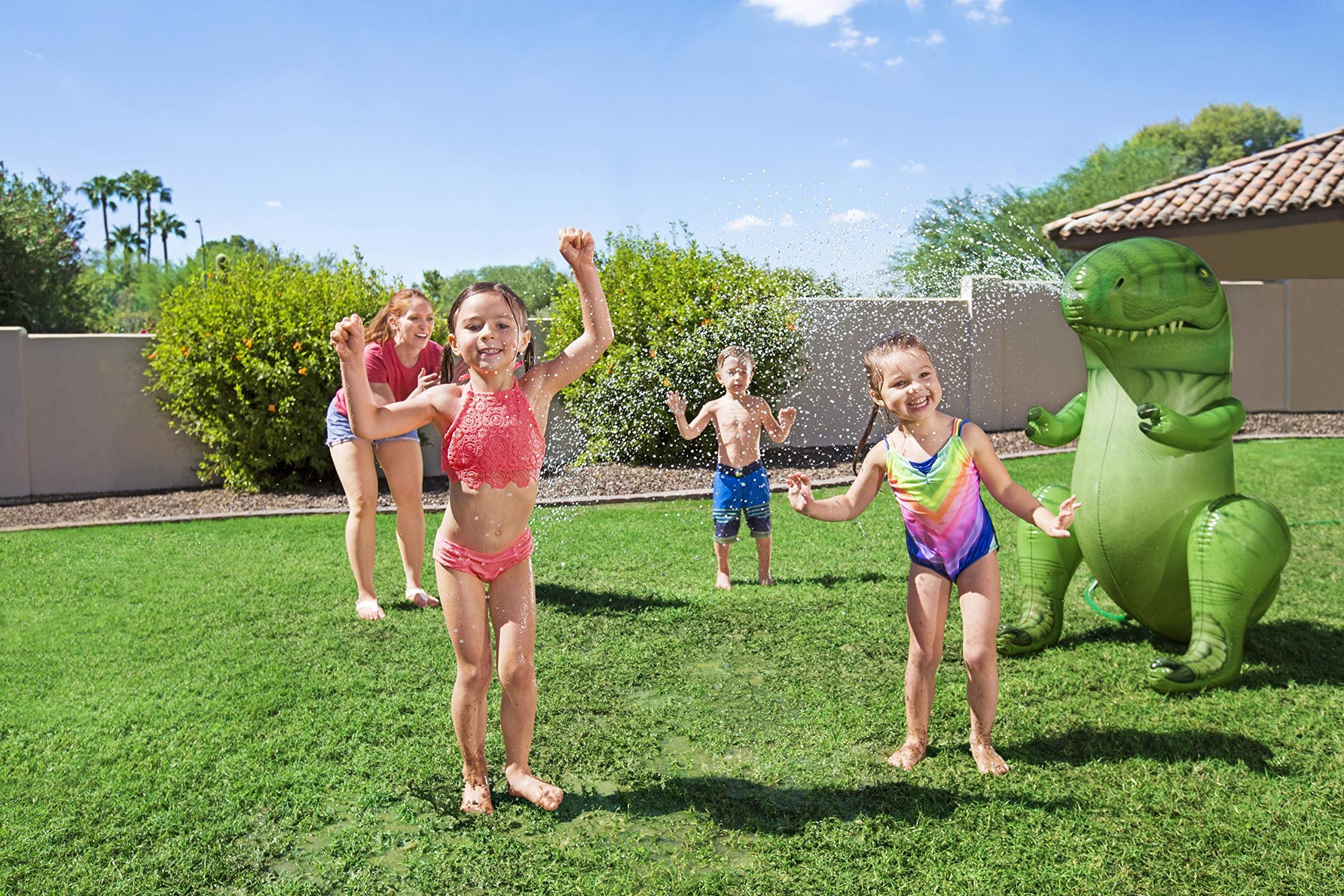 Bestway 52294 Gioco spruzza Acqua a Forma di Dinosauro, 3 Anni+
