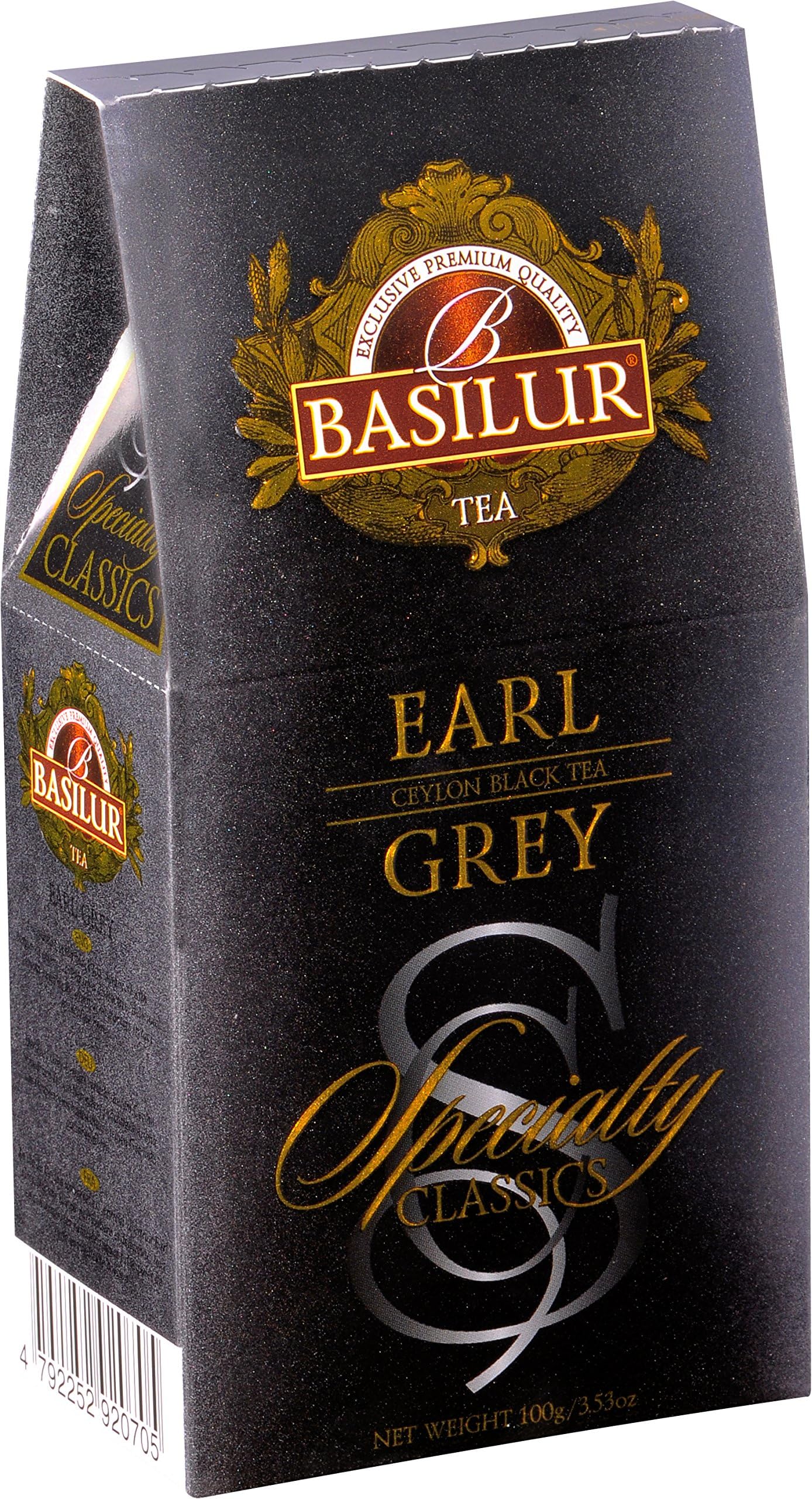 Basilur Specialty Classics Loose Leaf Tea, Pure Earl Grey, 3.5 Ounce