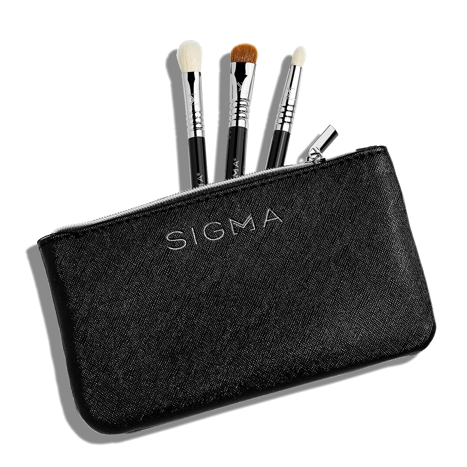 Sigma Beauty Glam'n Go Mini Eye Brush Set, Makeup Brush, Cranberry, 4 Pack