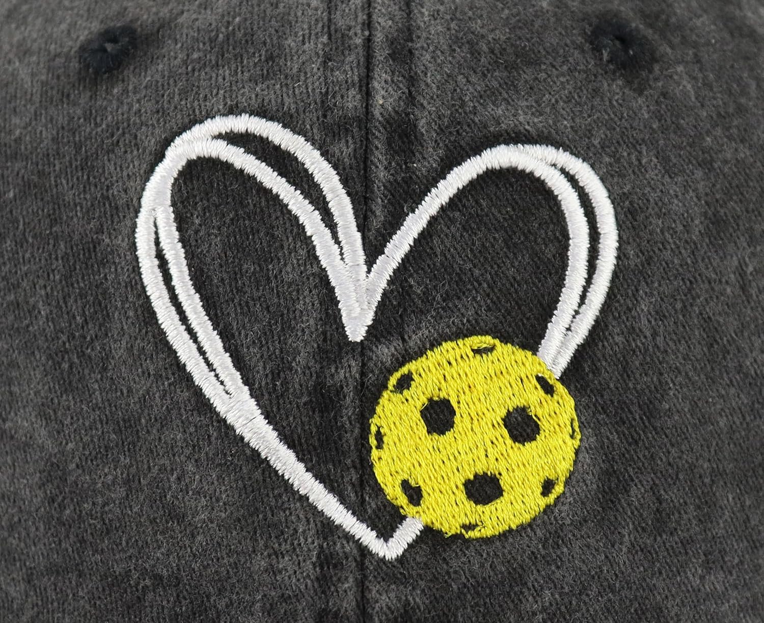 Pickleball Baseball Cap for Men Women, Funny Adjustable Embroidered Cotton Outdoor Sport Pickle Ball Heart Hat - Image 3
