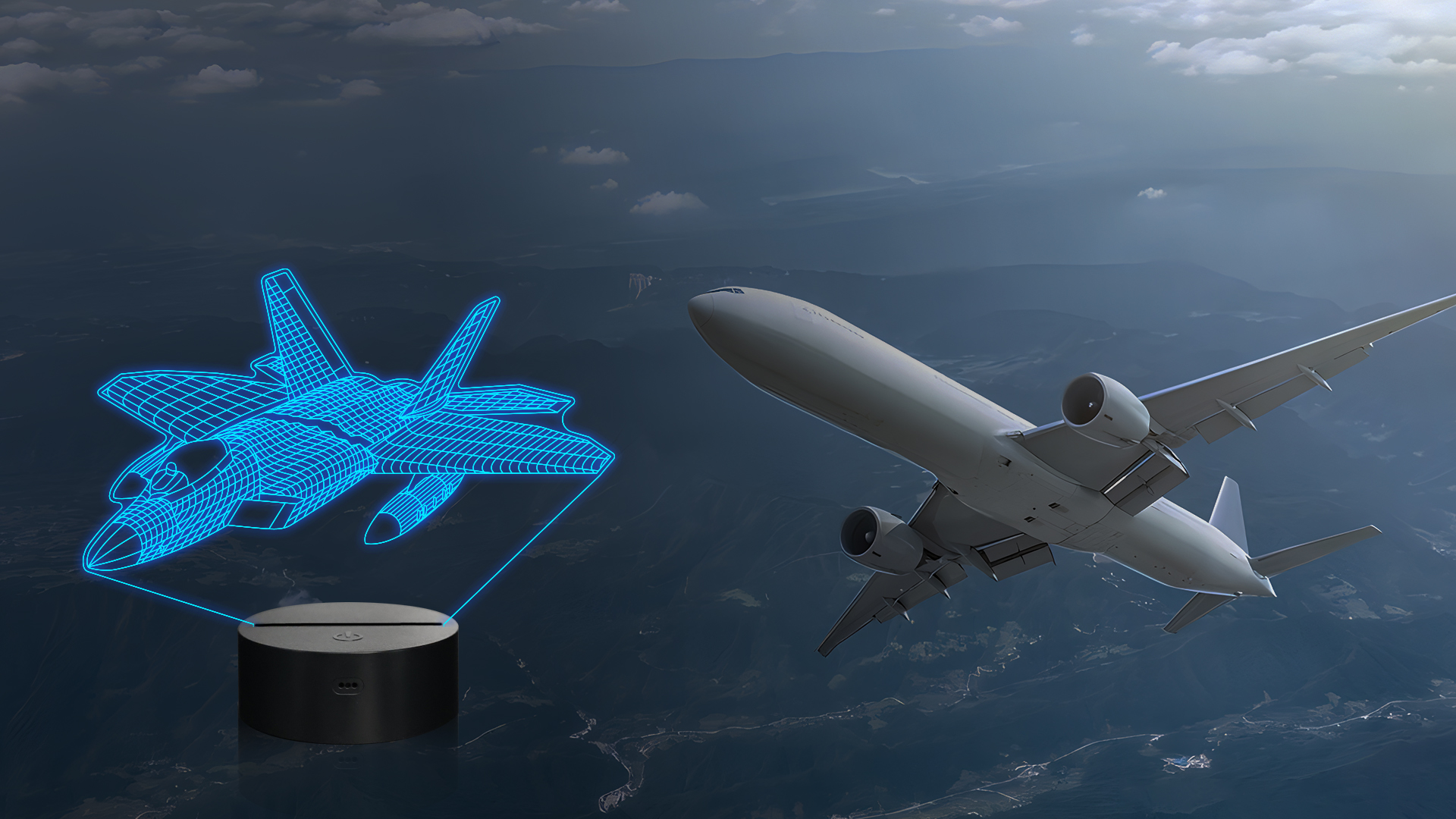 Image of OkiyiD Airplane Model Gifts for Boys Men Pilot,16 Colors 3D Airplane Night Light for Aviation Lovers Room Decor,F-22 Raptor Vehicle Flighter Jet Plane 3D Illusion Lamp for Kids Xmas Gifts