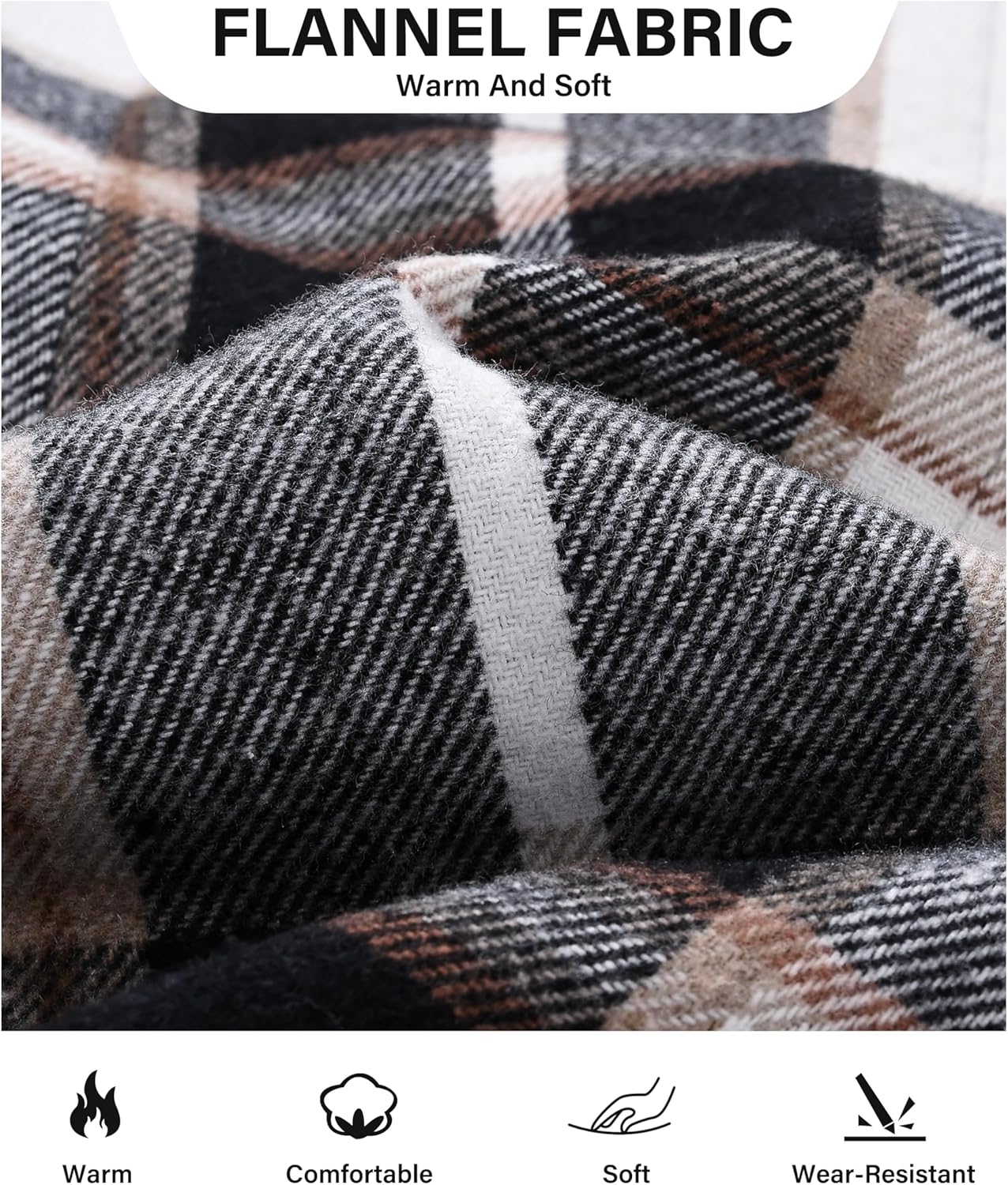 MoFiz Womens Long Flannel Plaid Vest Fall Winter Button Down Sleeveless Blazer Jackets Cardigan Coat Outerwear With Pockets - Image 7