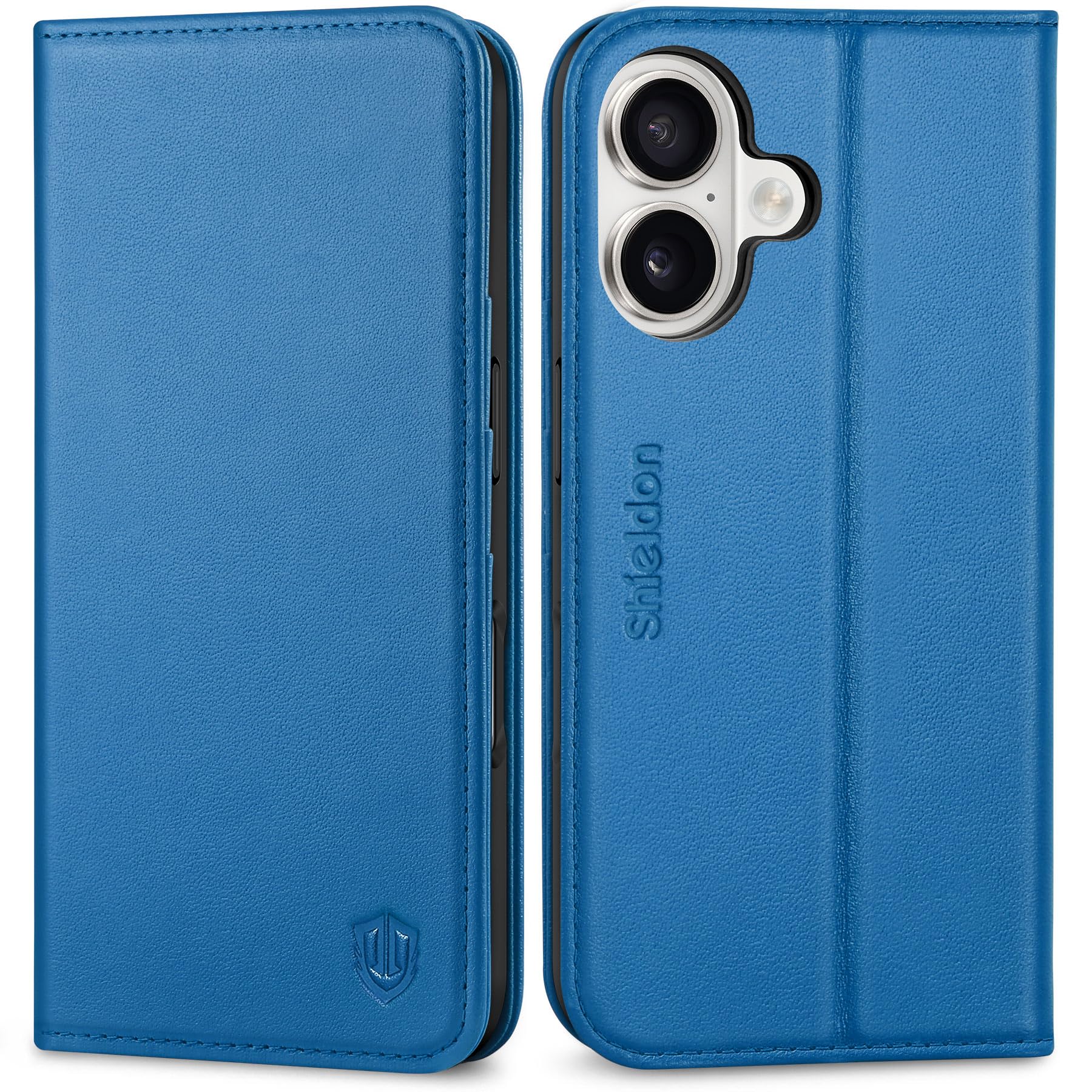 TVVTPU Cover per iPhone 16, Custodia Premium Pelle PU Flip Libro Portafoglio Slot Schede Supporto Case Stampa Pelle Sintetica TPU Antiurto Case, Farfalla Rosa