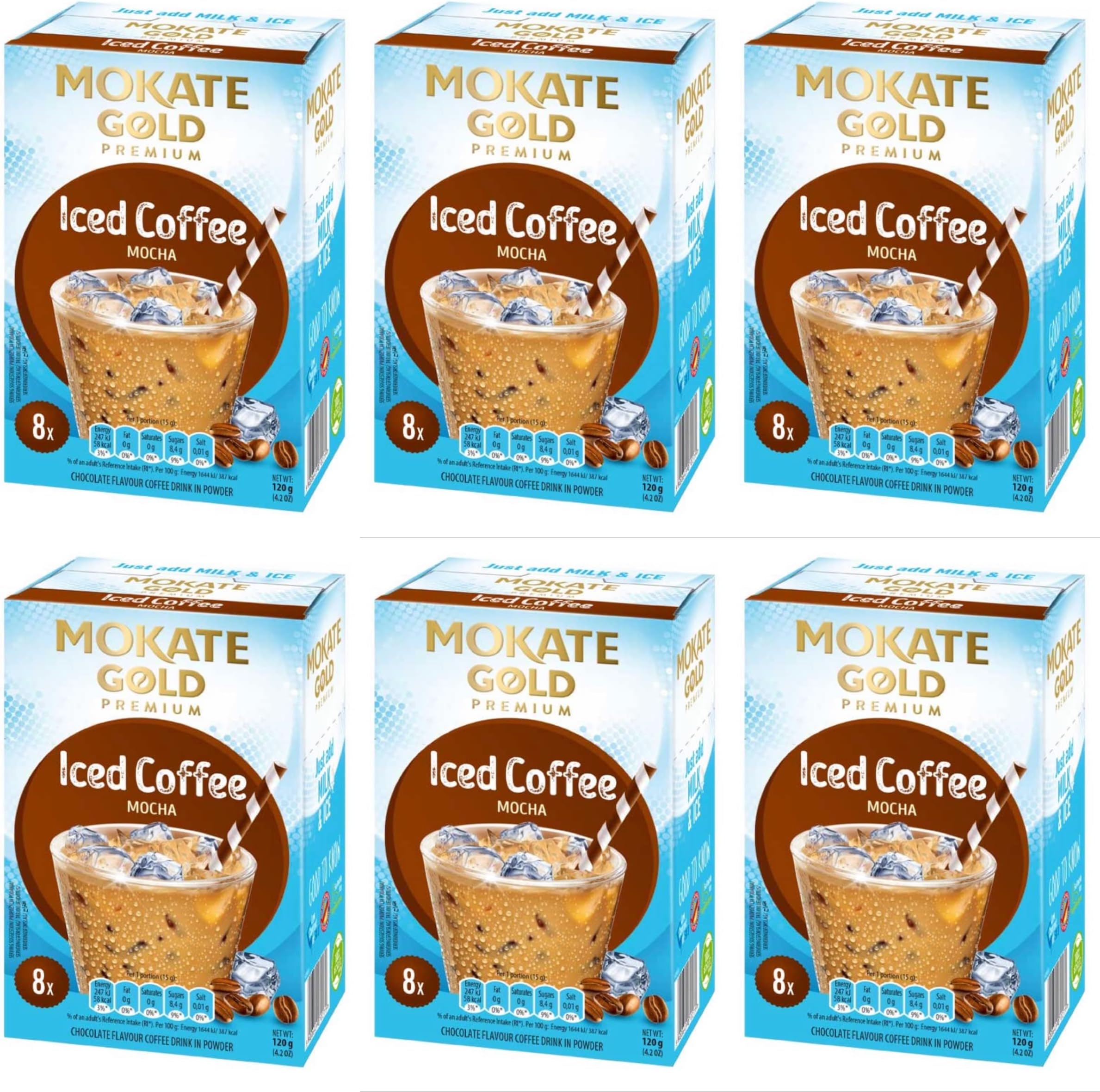 Mokate Gold Premium Iced Coffee Mocha 6 boxes x 8 sachets