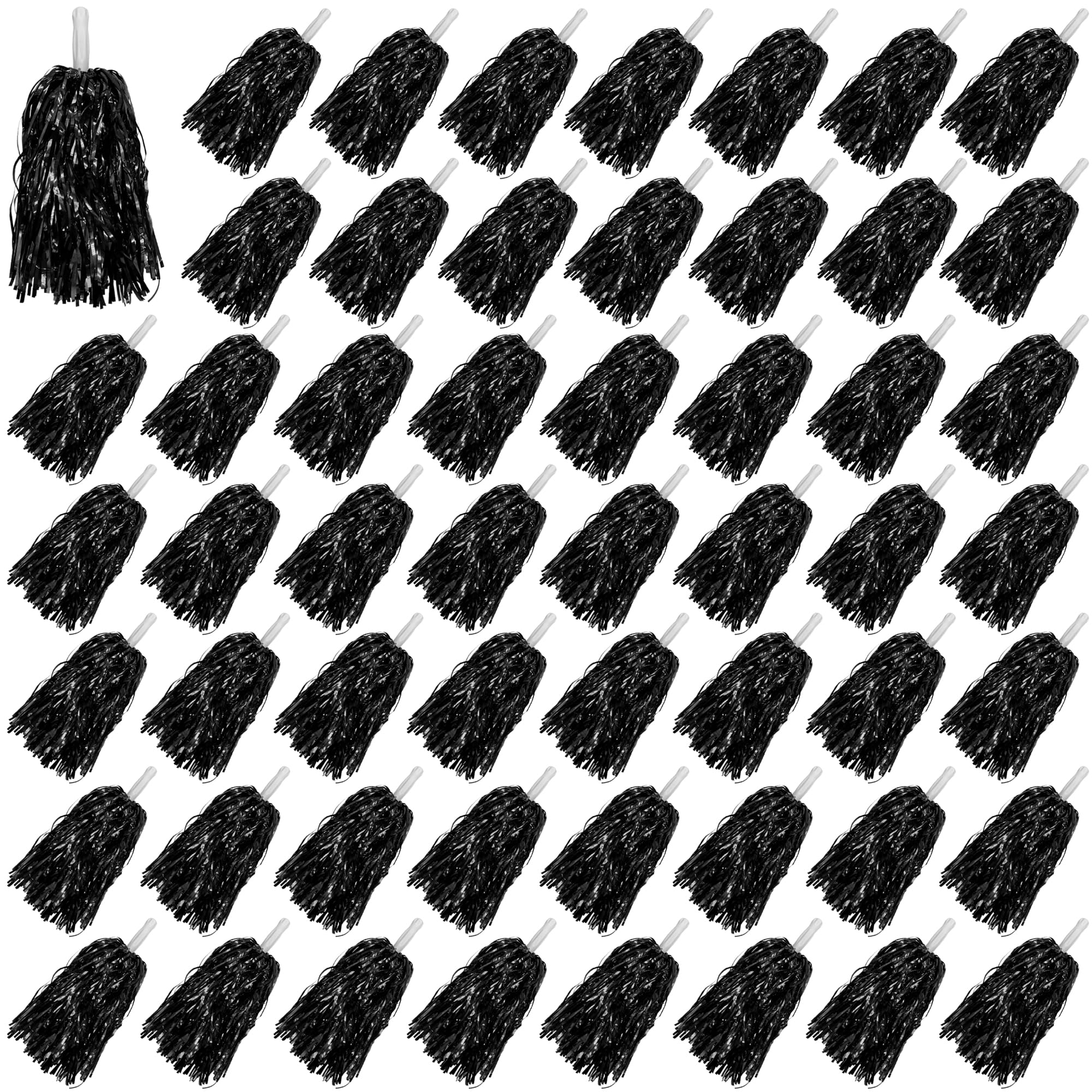 54 PCS Cheerleading Pom Poms Metallic Foil Pom Poms for Football Basketball Sports Squads Dancing Party Stage Performance Celebration