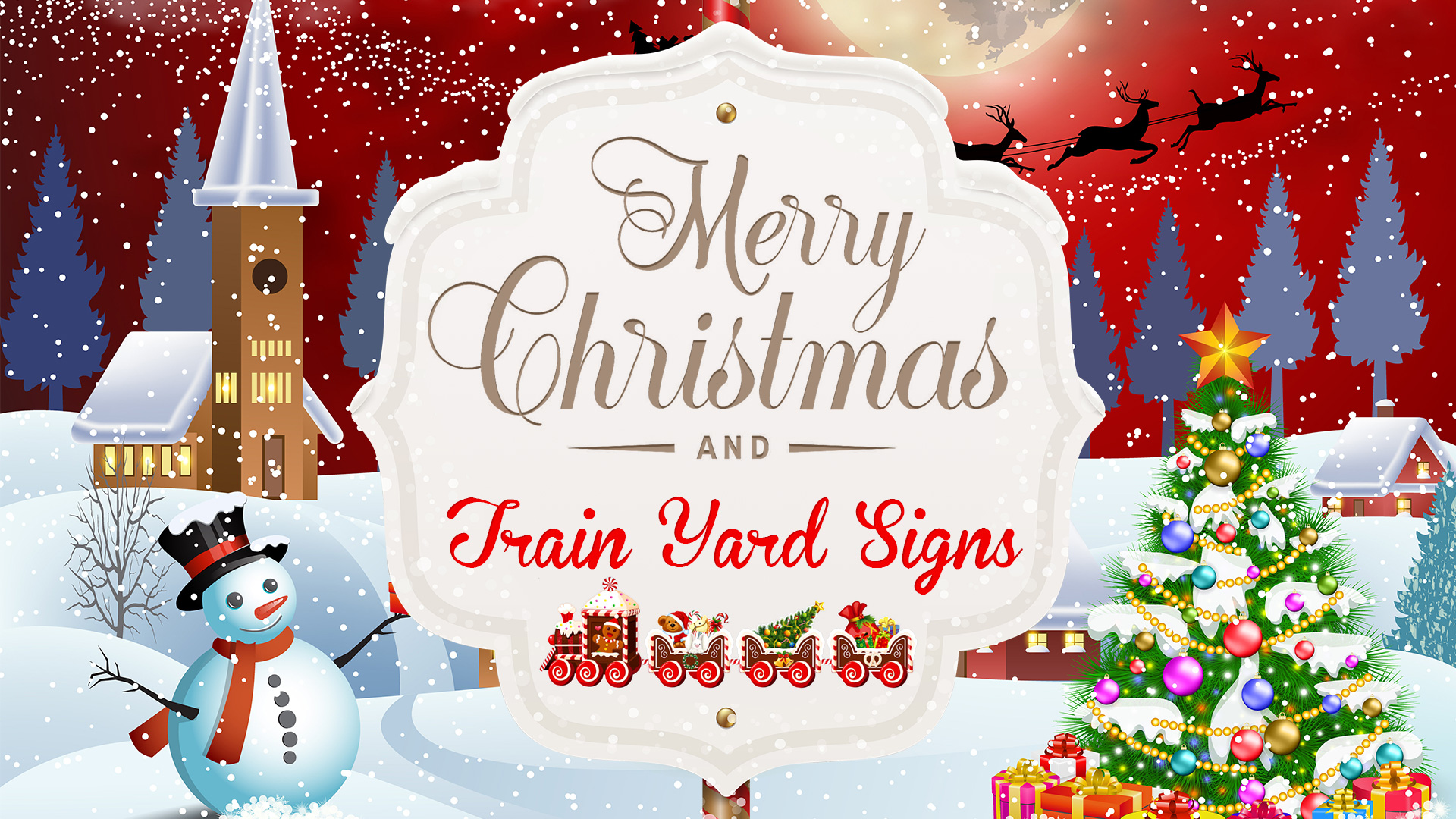 Amazon.com : Marsui 4 Pieces Christmas Train Decorations Outdoor