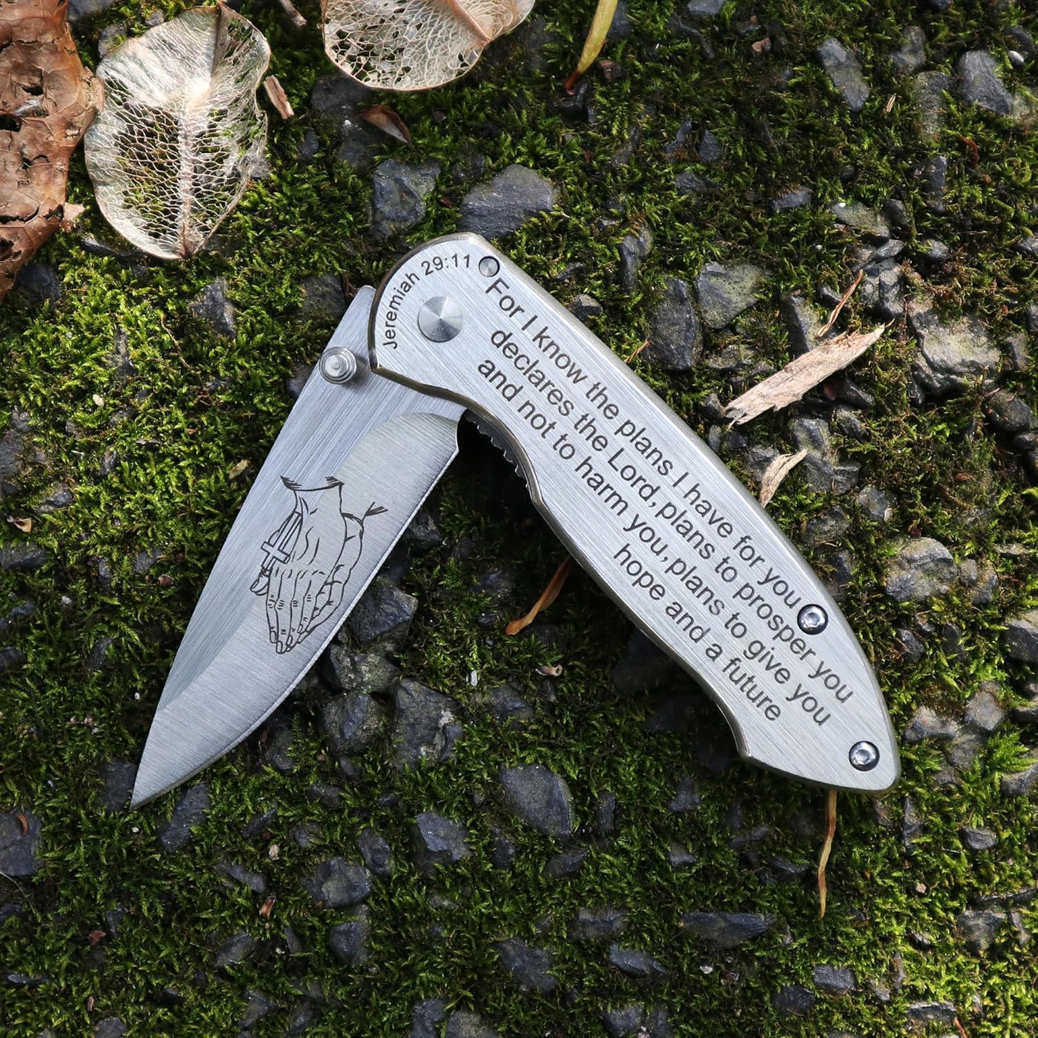 Scripture Grace Gifts Jesus Christ Religious Utility Tool for Men,Bible Verse Catholic Confirmation & Baptism Holy Salvation Faith Gift
