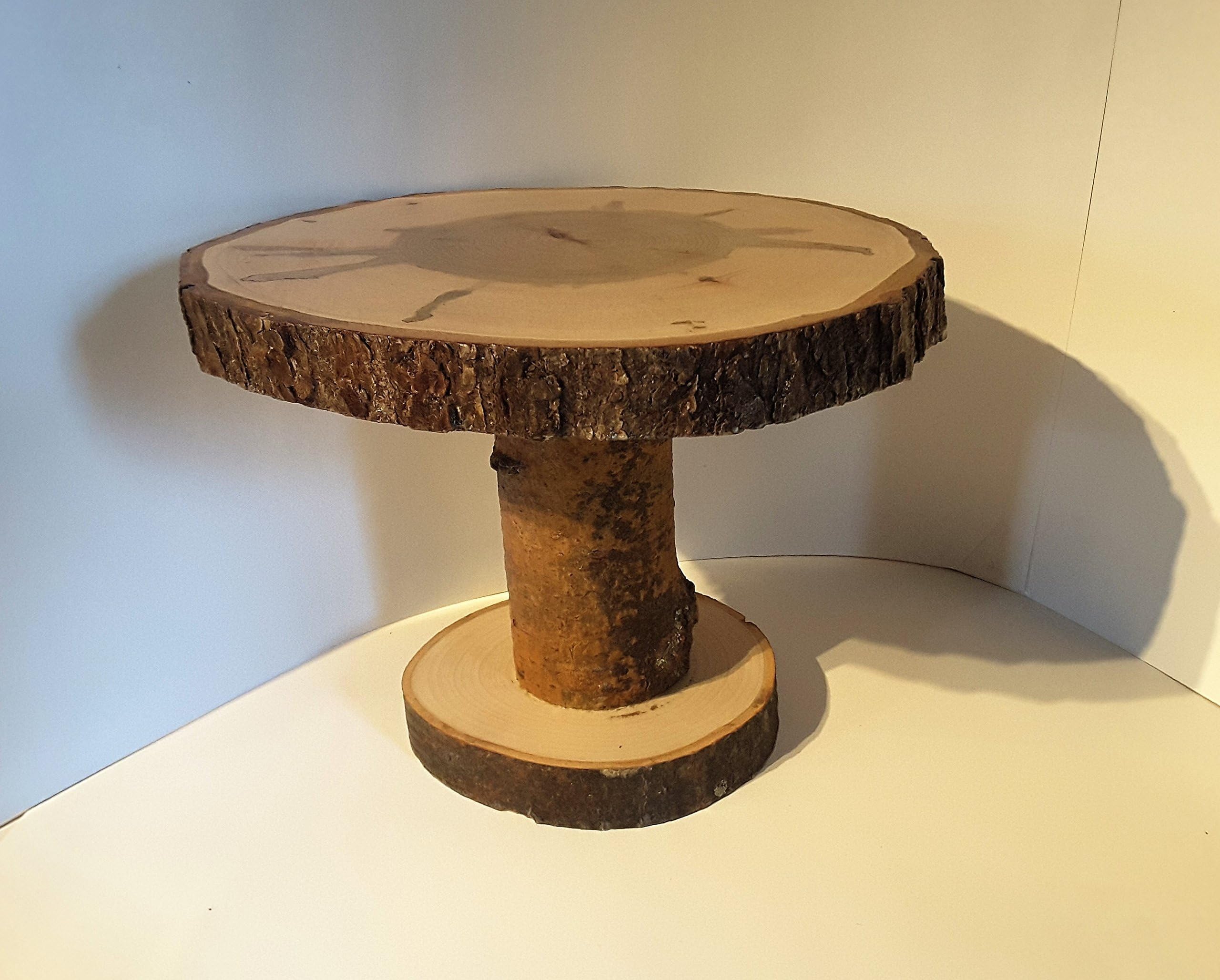 13" by 12" Maple wood slab cake stand, table display stand, center piece, plant stand, tree slice, woodland wedding