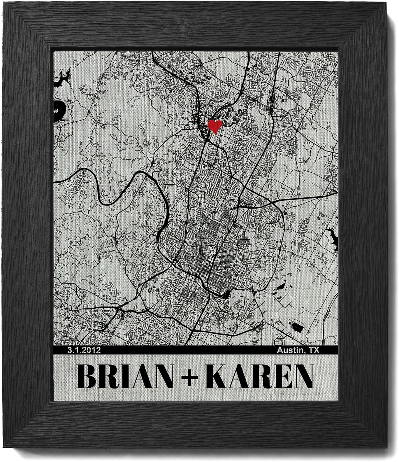Personalized 12th Linen Anniversary Gift for Him or Her
